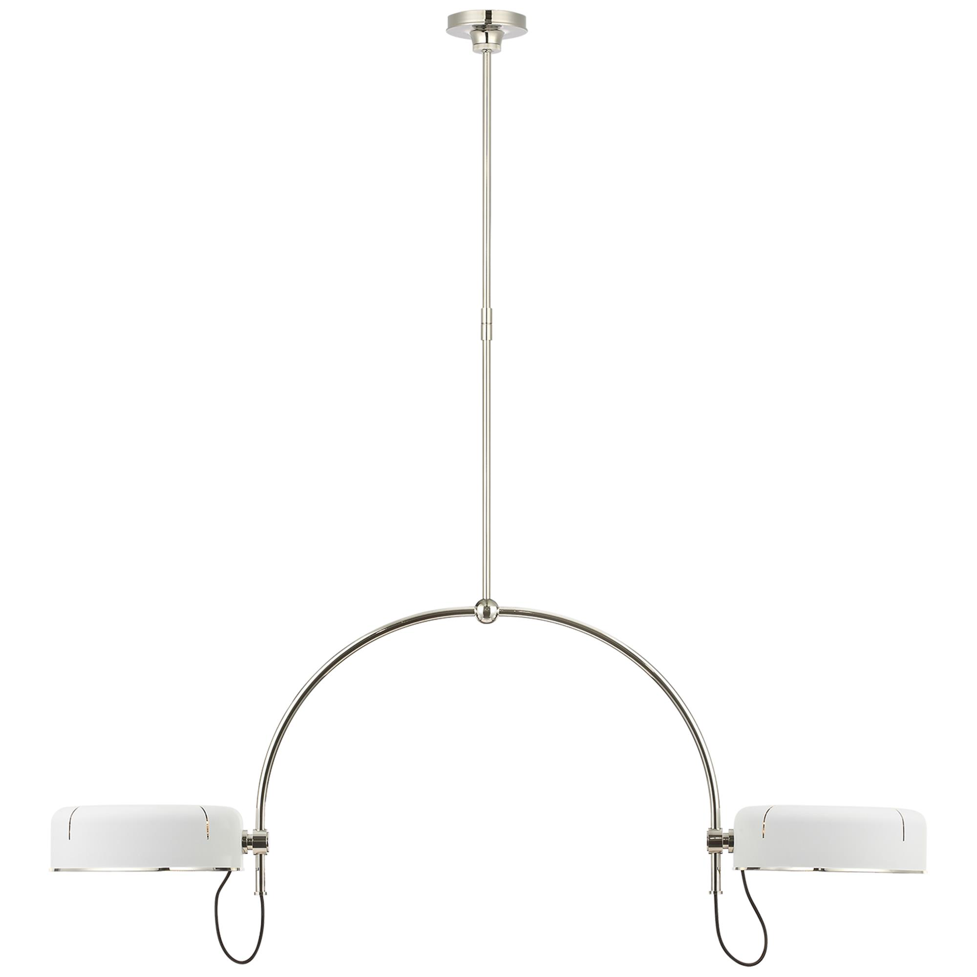 Shown in Polished Nickel and White finish