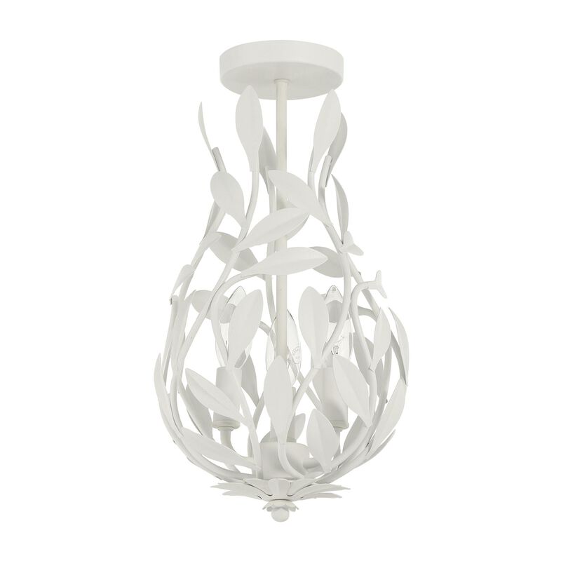 Broche 9 Inch 3 Light Semi Flush Mount by Crystorama