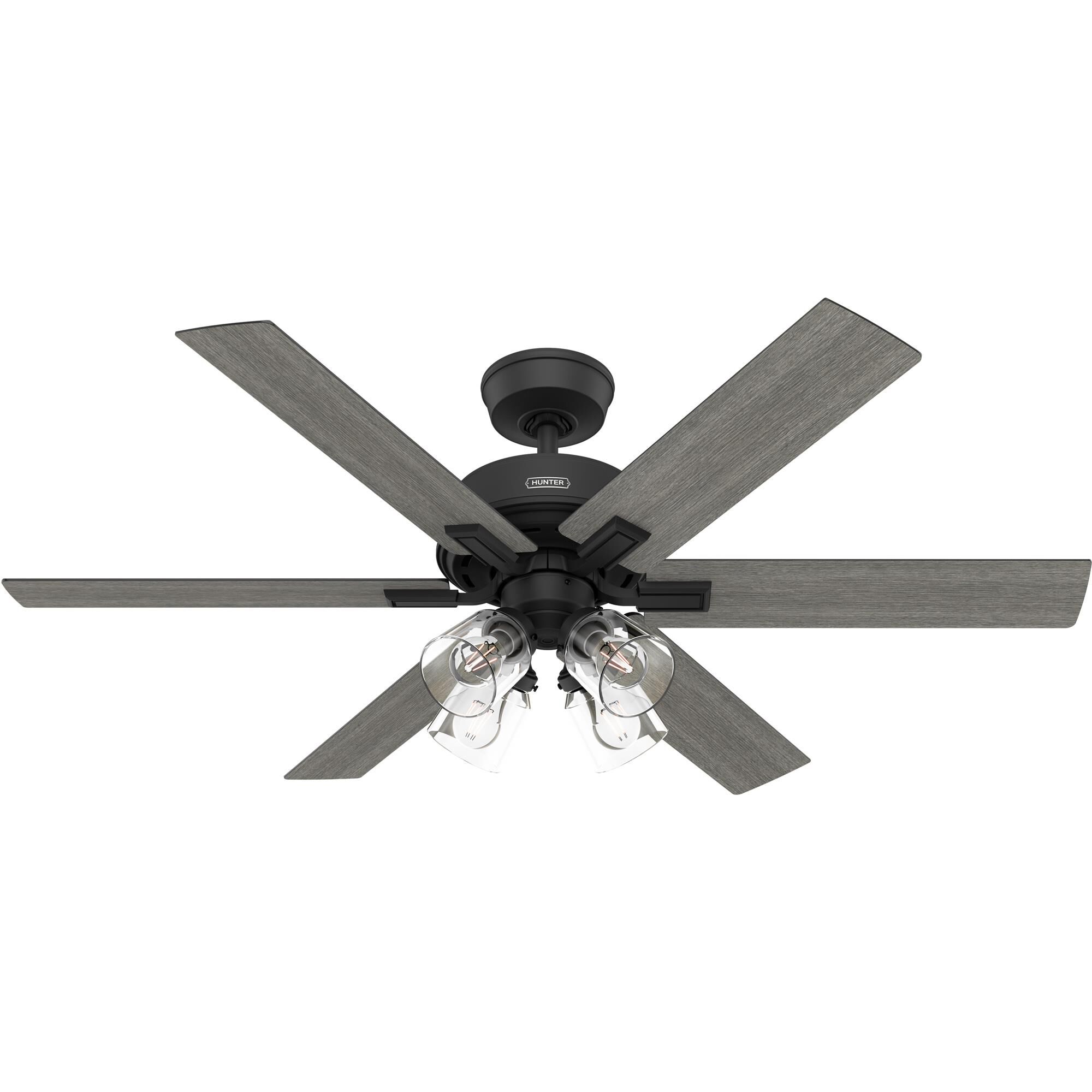 Shown in Matte Black finish and Clear glass