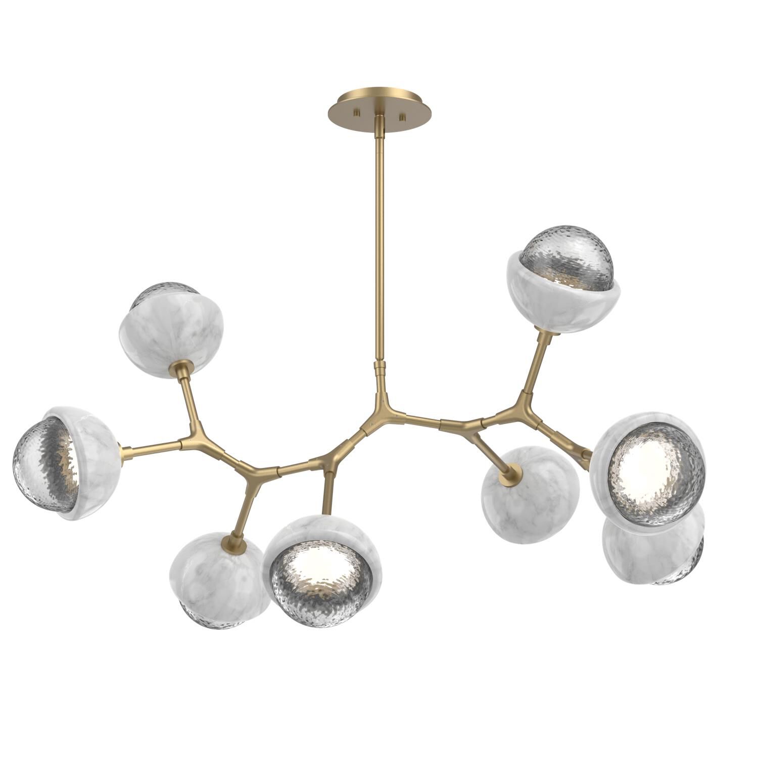 Levi Wilson Cabochon 38 Inch Linear Suspension Light by Hammerton Studio