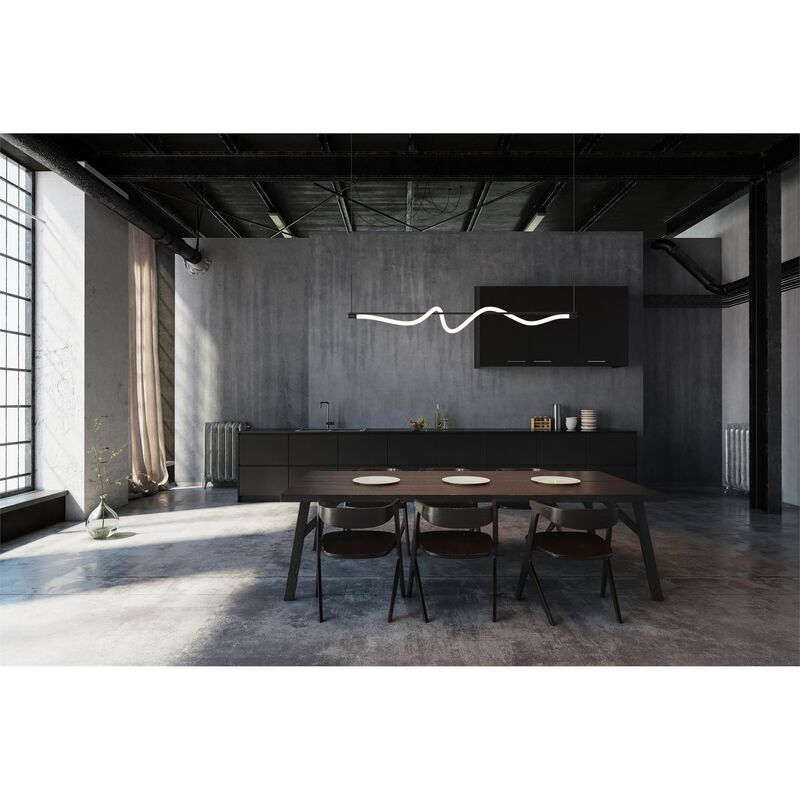 Cursive Medium Linear Chandelier by Kuzco