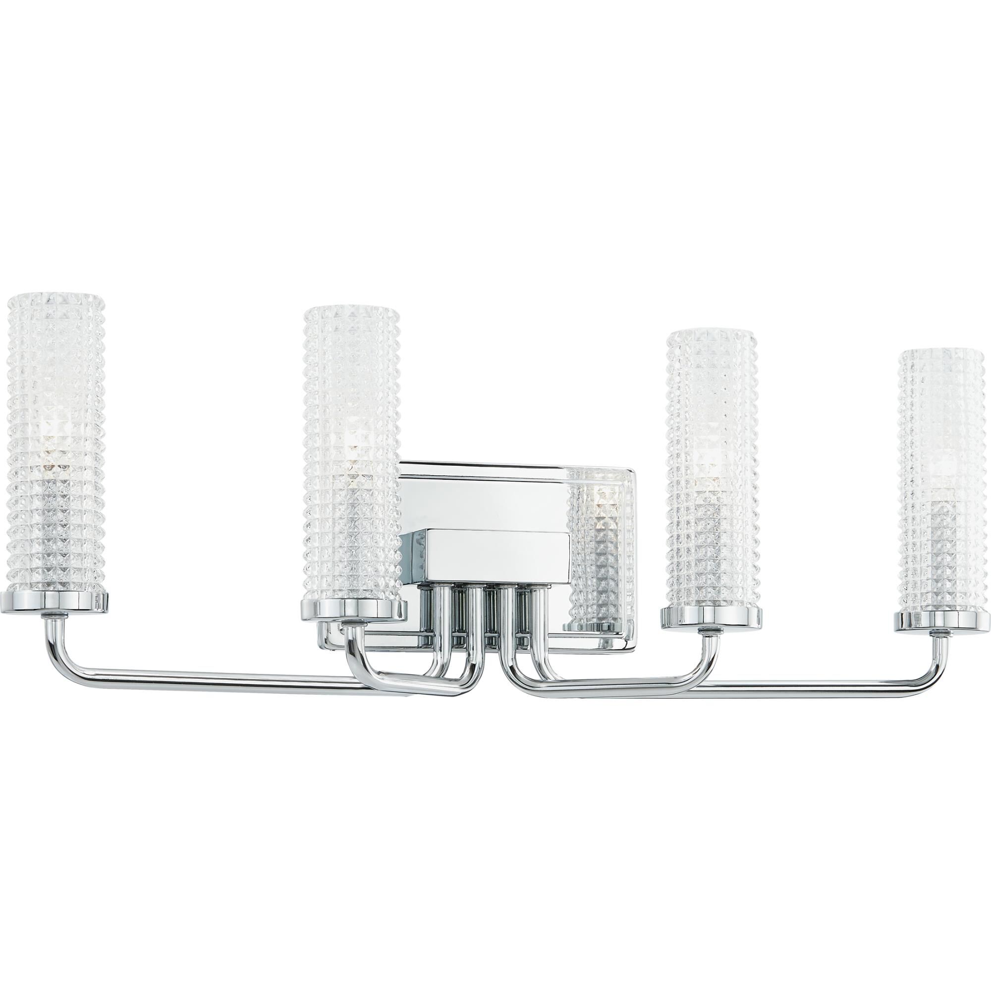 Shown in Polished Chrome finish and Clear Glass shade