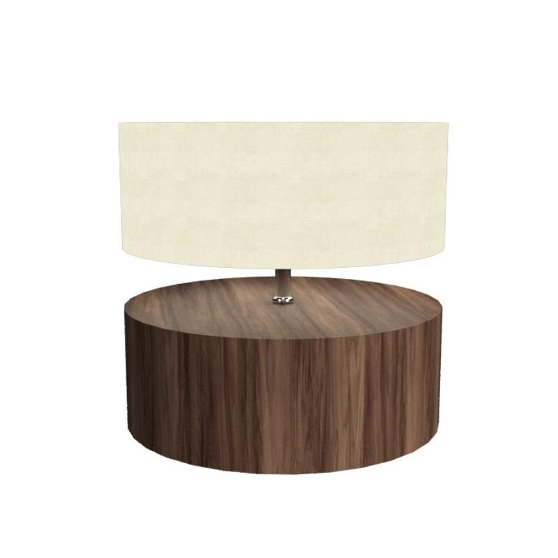 Shown in American Walnut finish and Raw Cotton shade