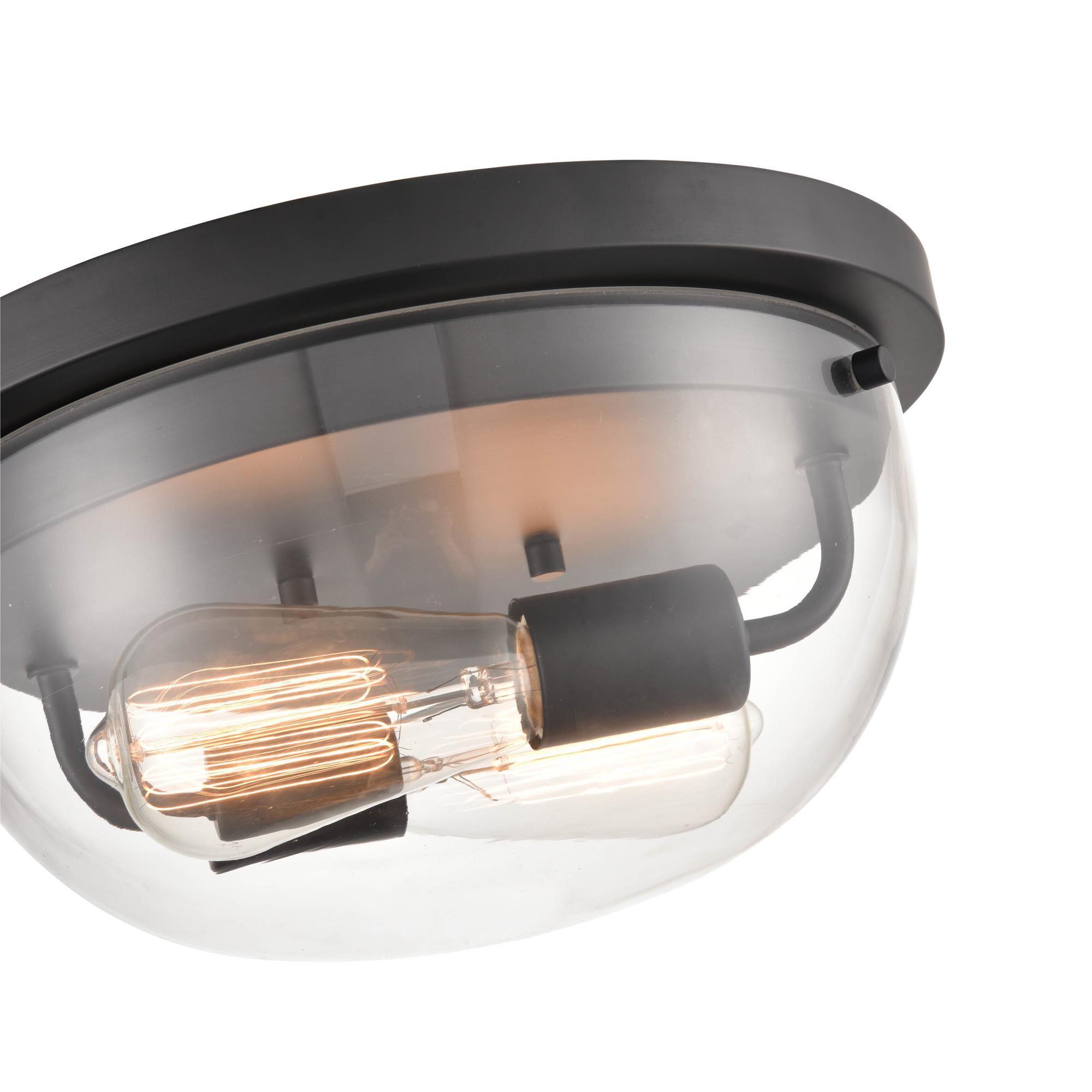 Shown in Matte Black finish and Clear glass