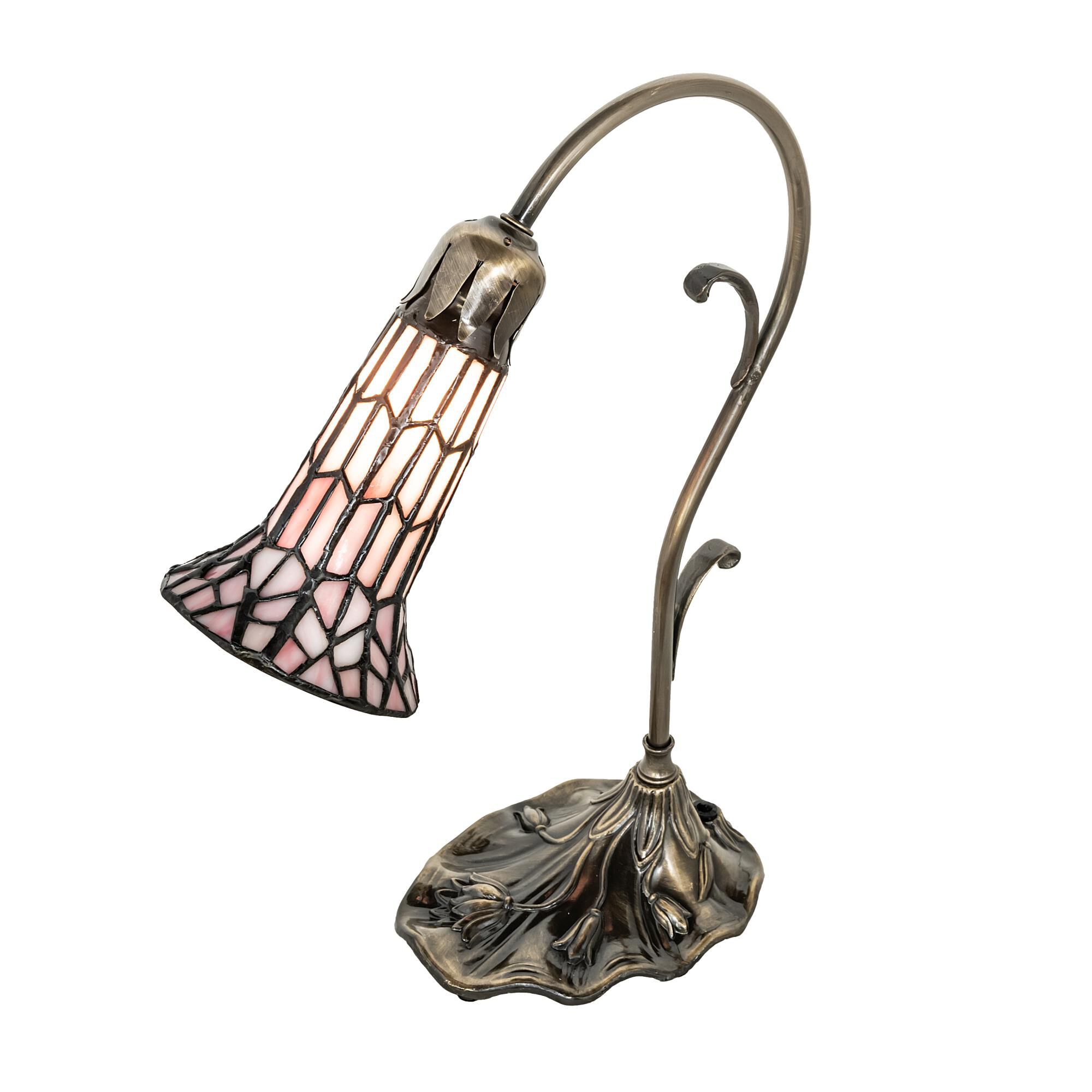 Shown in Antique Brass finish and Pink;Amber /Acrylic glass