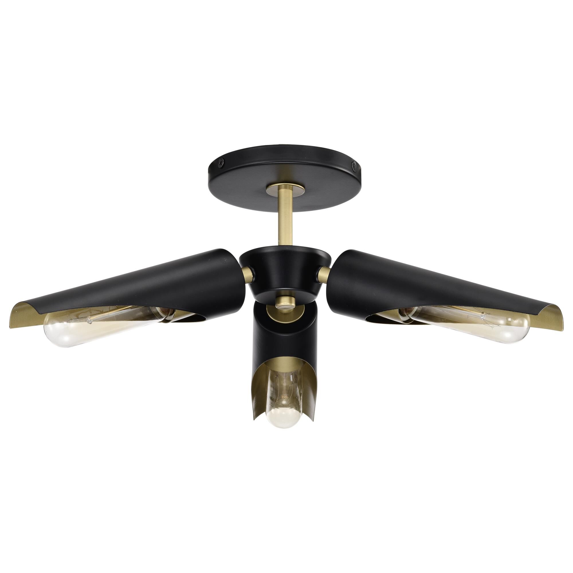 Lakeshore 3 Light Semi-Flush Mount by Nuvo Lighting