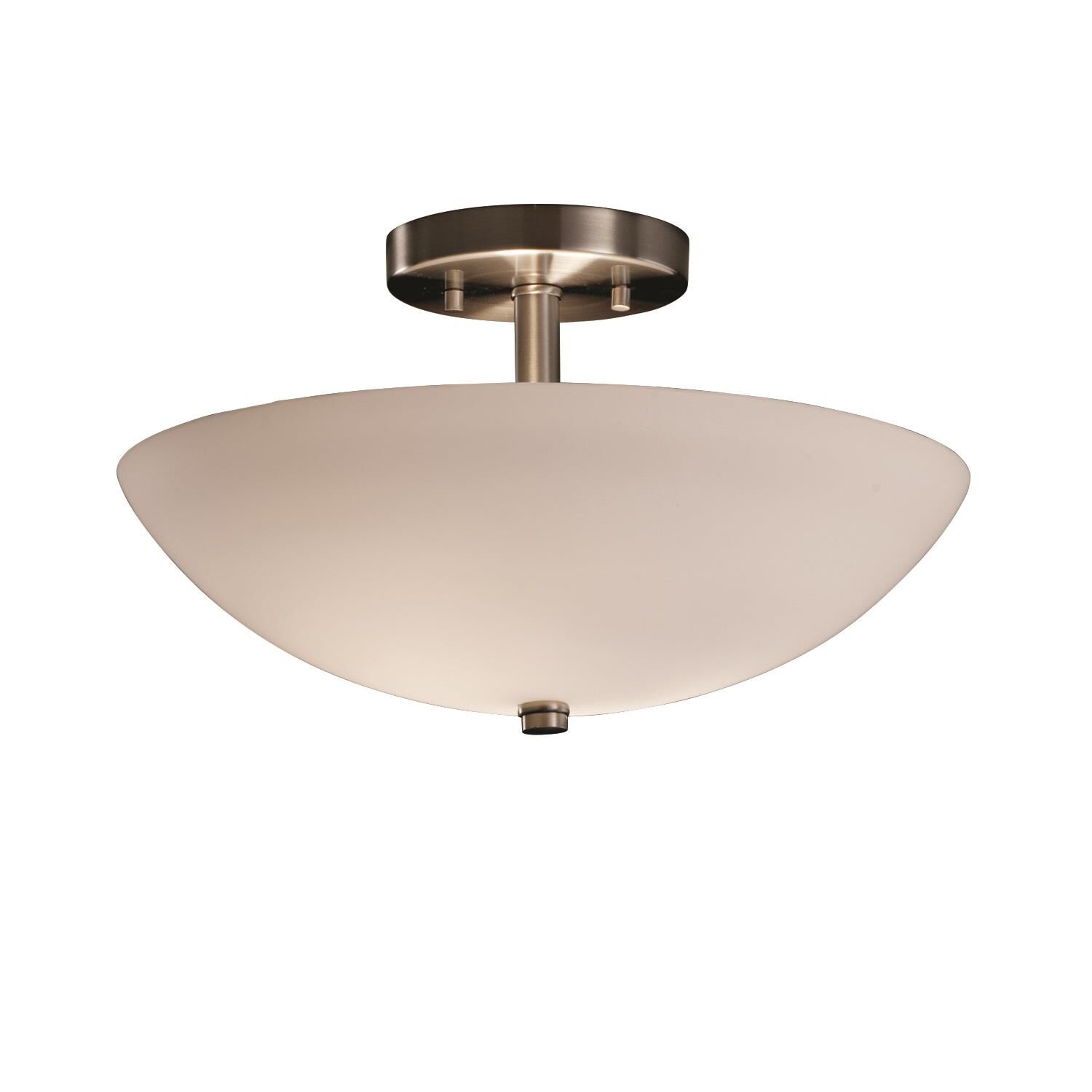 Shown in Brushed Nickel finish and Artisan glass and Opal shade and Round Bowl accent