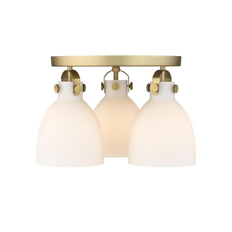 Bruno Marashlian Newton Bell 19 Inch 3 Light Flush Mount by Innovations Lighting