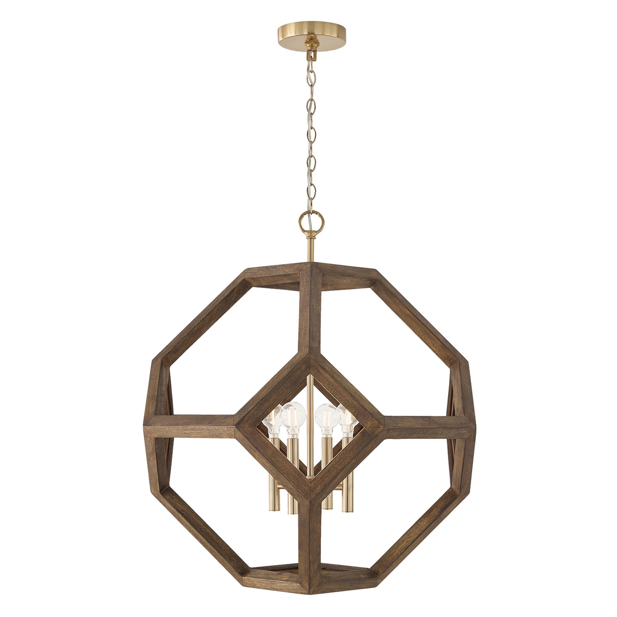 Shown in Nordic Wood And Matte Brass finish