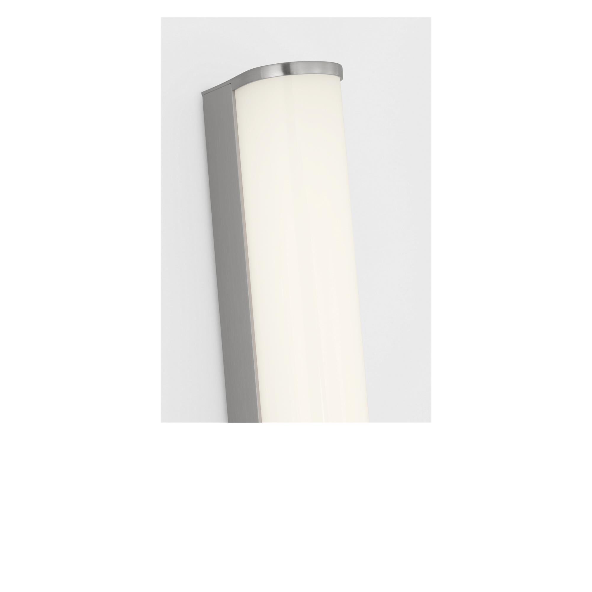 Shown in Brushed Nickel finish and Polycarbonate shade