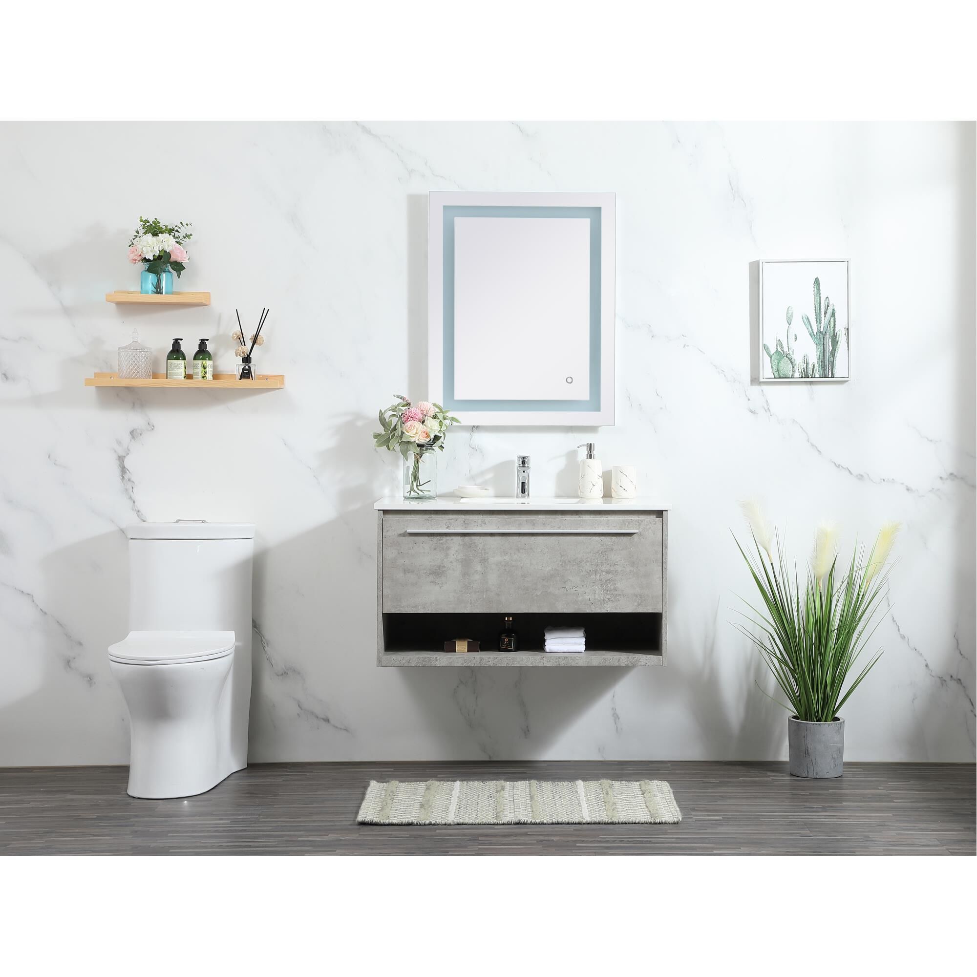 Shown in Concrete Grey finish