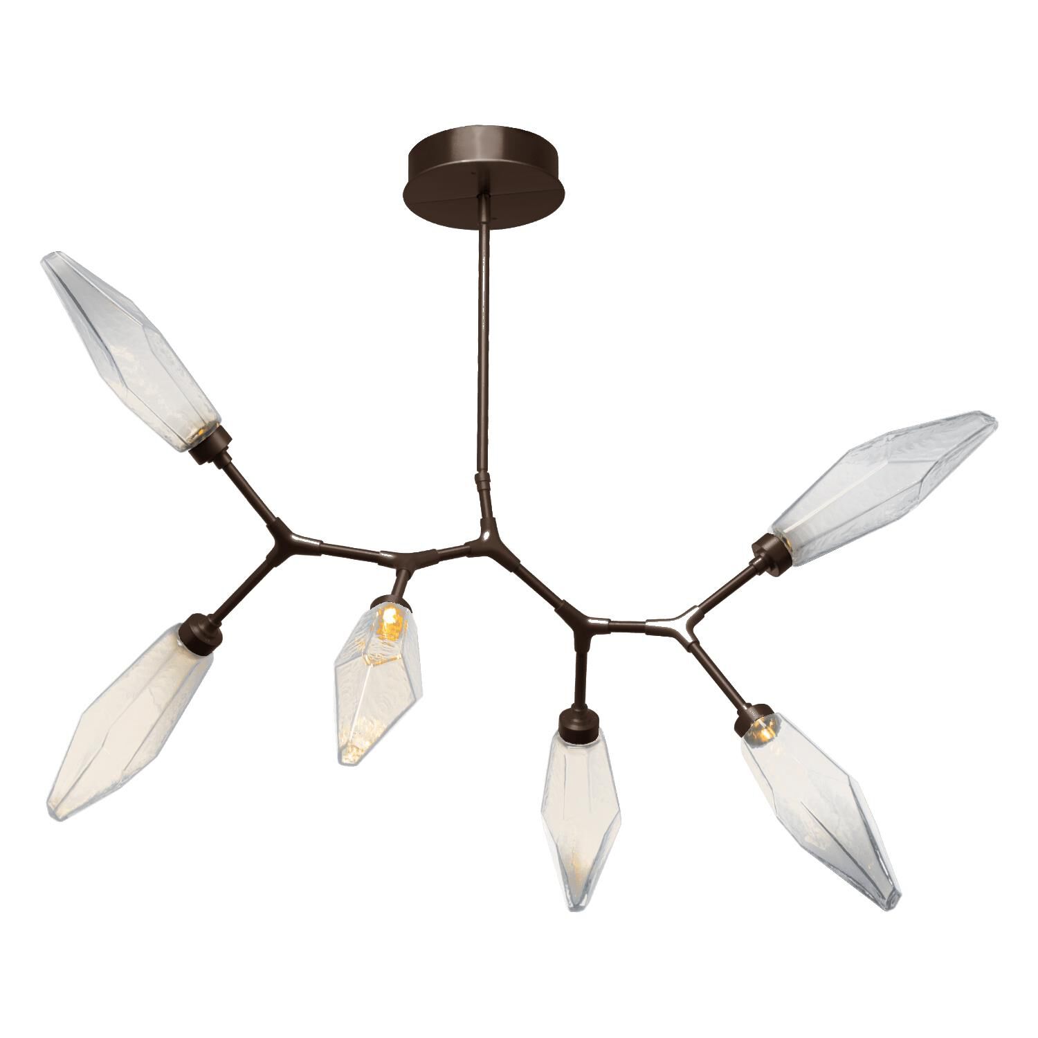 Rock Crystal Linear Suspension Light by Hammerton Studio