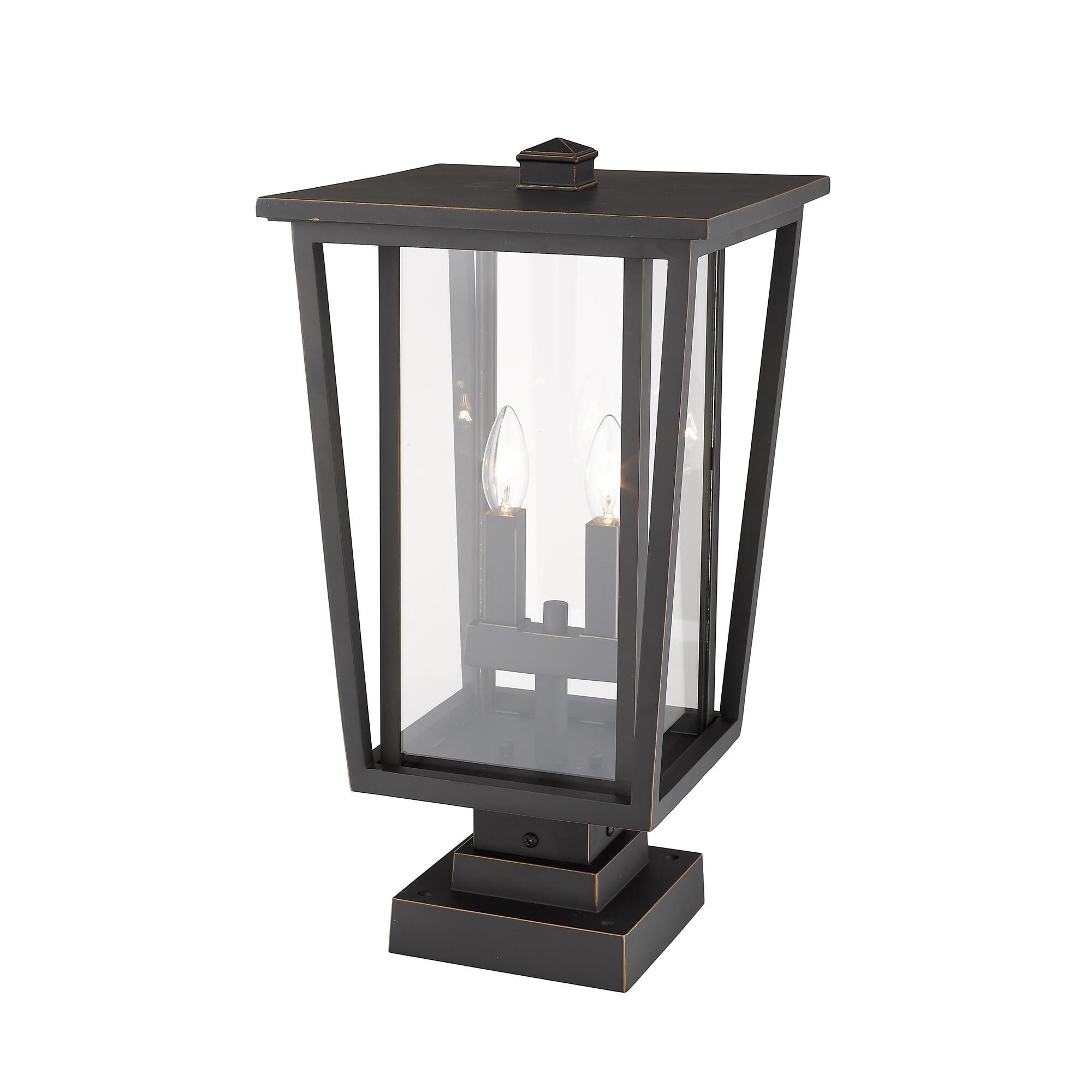 Seoul 20 Inch Tall 2 Light Outdoor Pier Lamp by Z-Lite