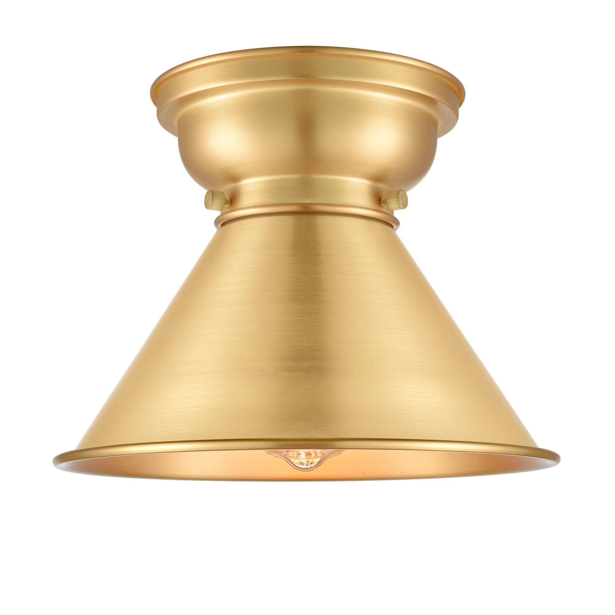Shown in Satin Gold finish and Satin Gold Briarcliff shade