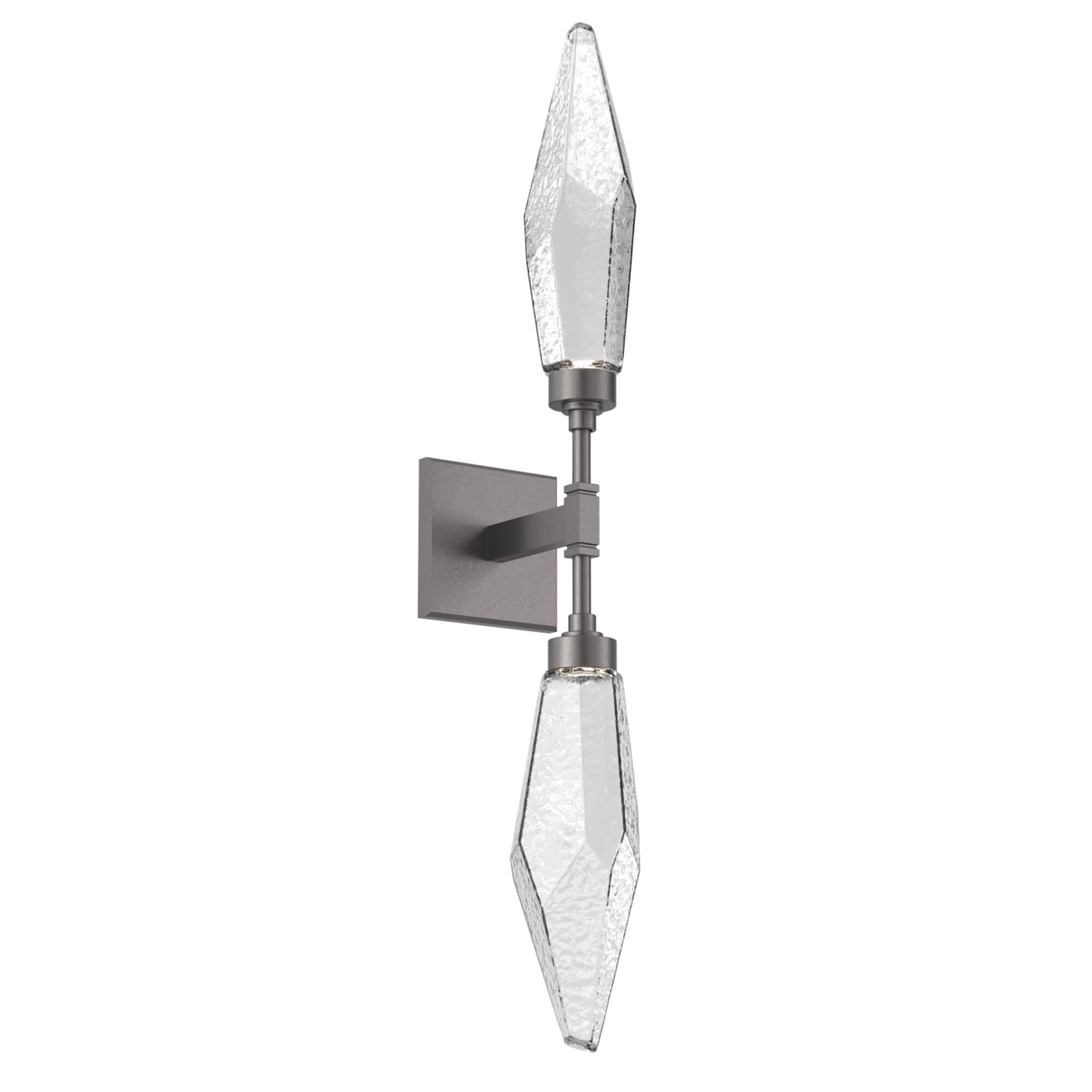 Shown in Graphite finish and Chilled Blown And Clear glass
