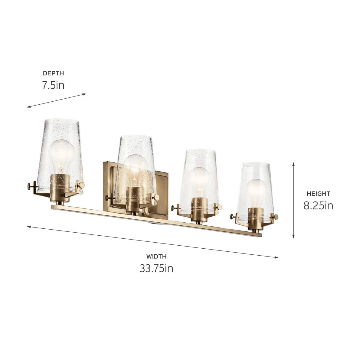 Alton 33 Inch 4 Light Bath Vanity Light by Kichler Lighting