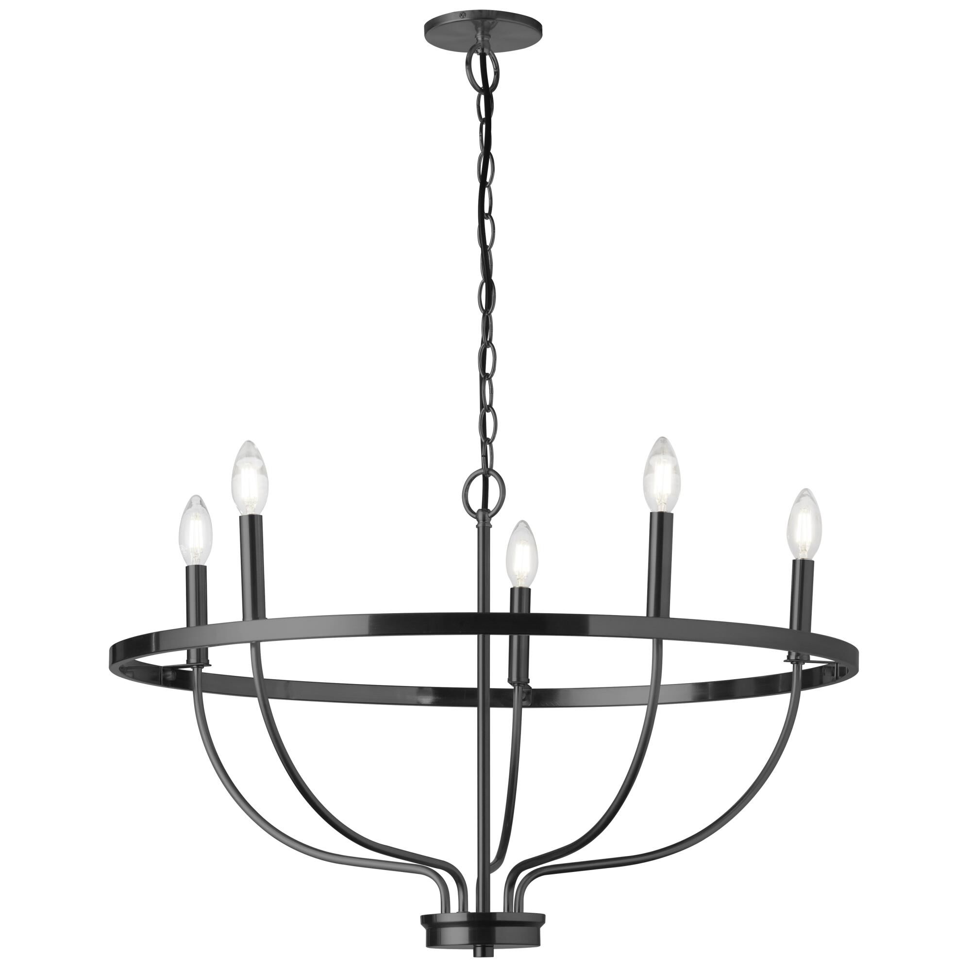Cesar 29 Inch 5 Light Chandelier by Dainolite