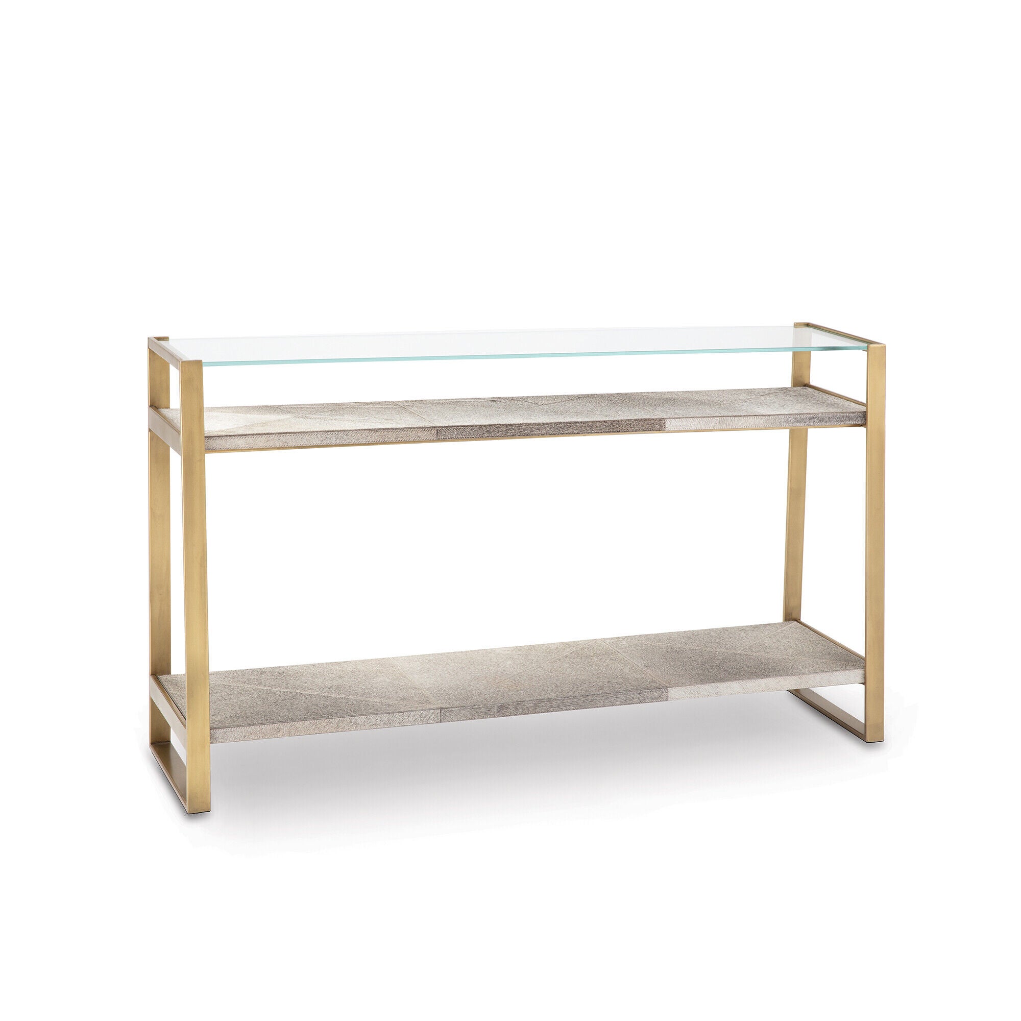 Shown in Brass finish and - None - shade