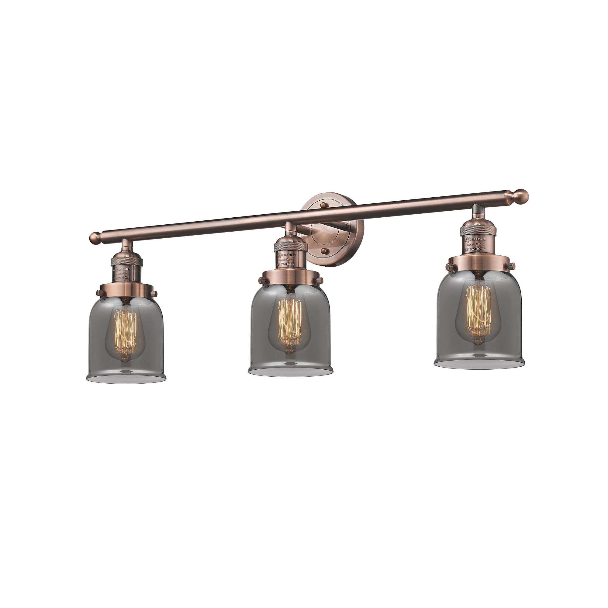 Bruno Marashlian Small Bell 30 Inch 3 Light Bath Vanity Light by Innovations Lighting