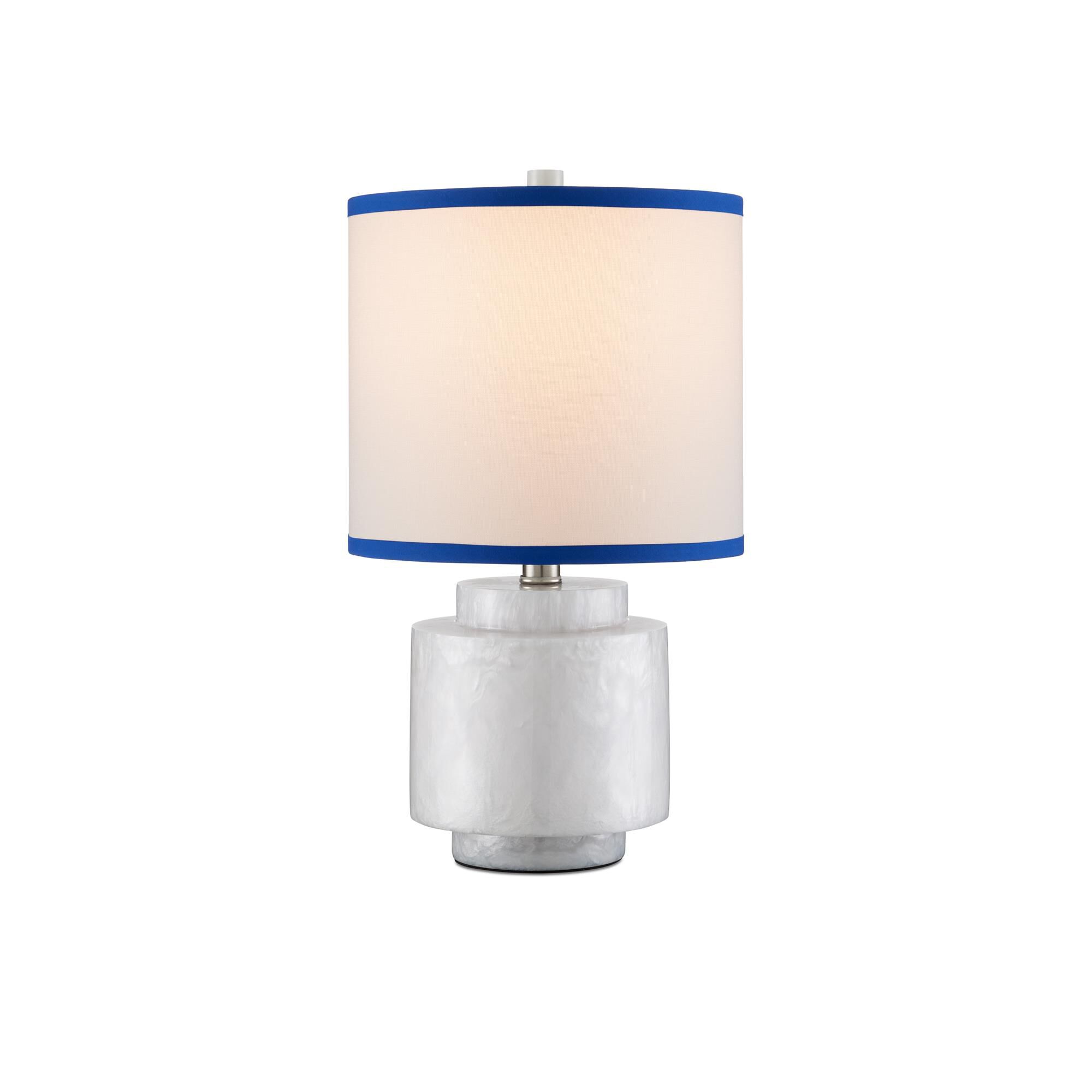 Shown in White Swirl finish and White Linen shade