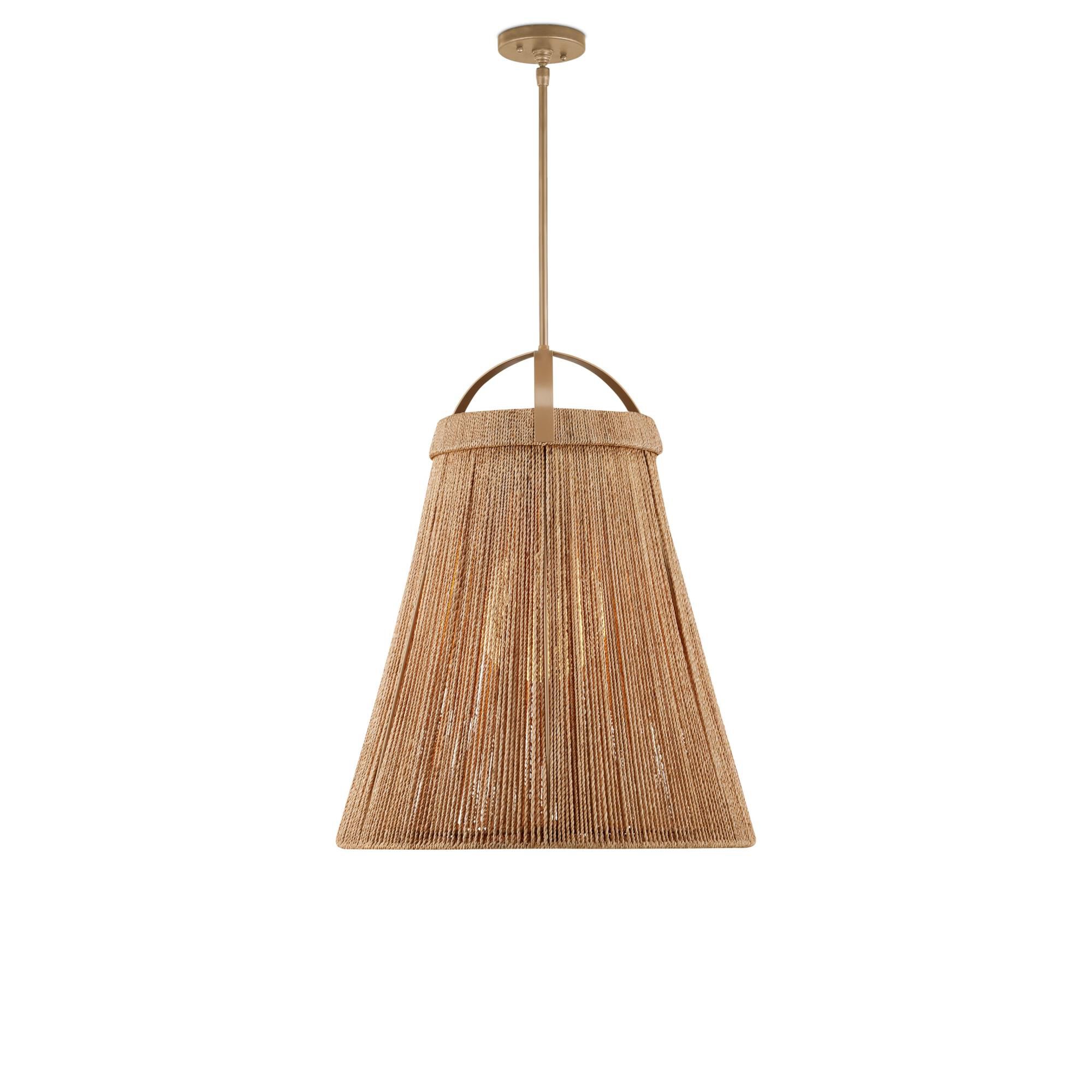 Shown in Natural finish and Abaca Rope shade