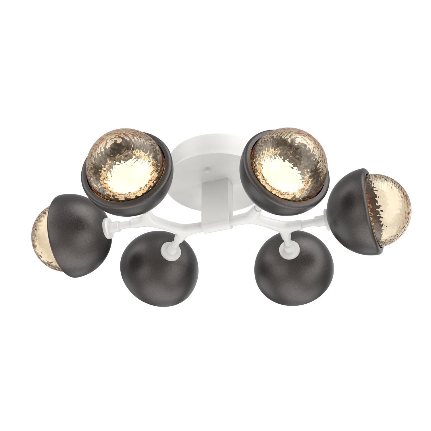 Shown in Salt White finish and Amber glass and Graphite accent