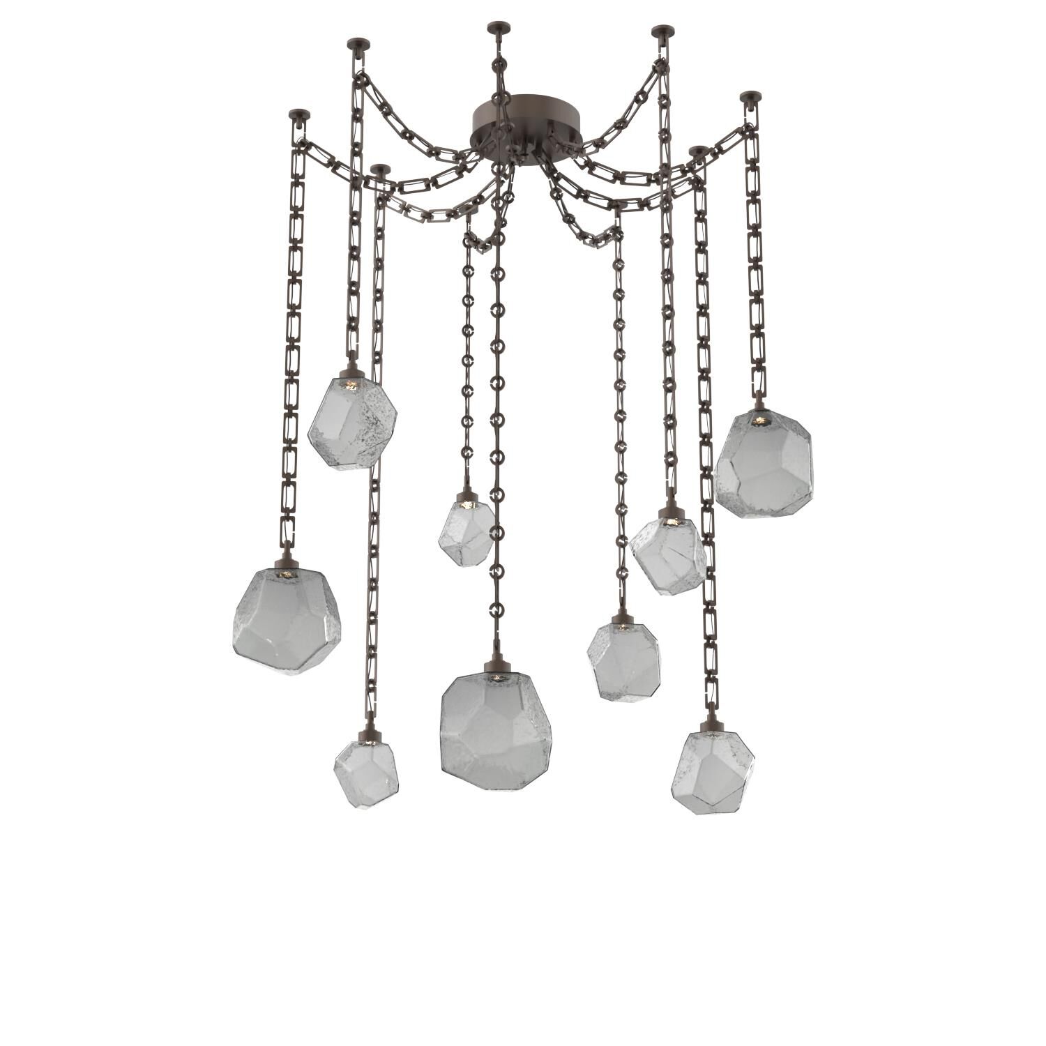 Levi Wilson Gem 17 Inch Multi Pendant Light by Hammerton Studio