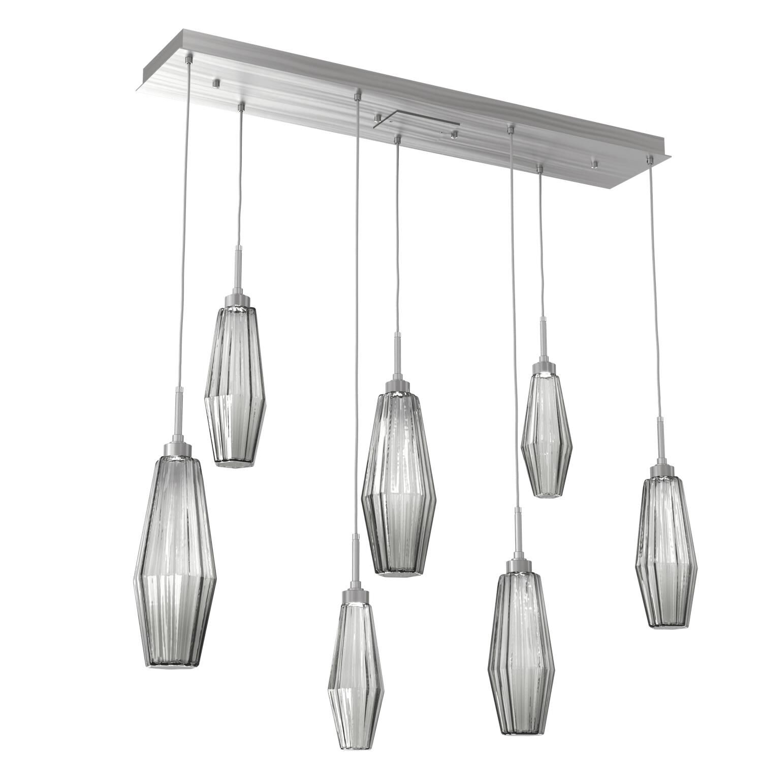 Shown in Classic Silver finish and Optic Rib Smoke glass