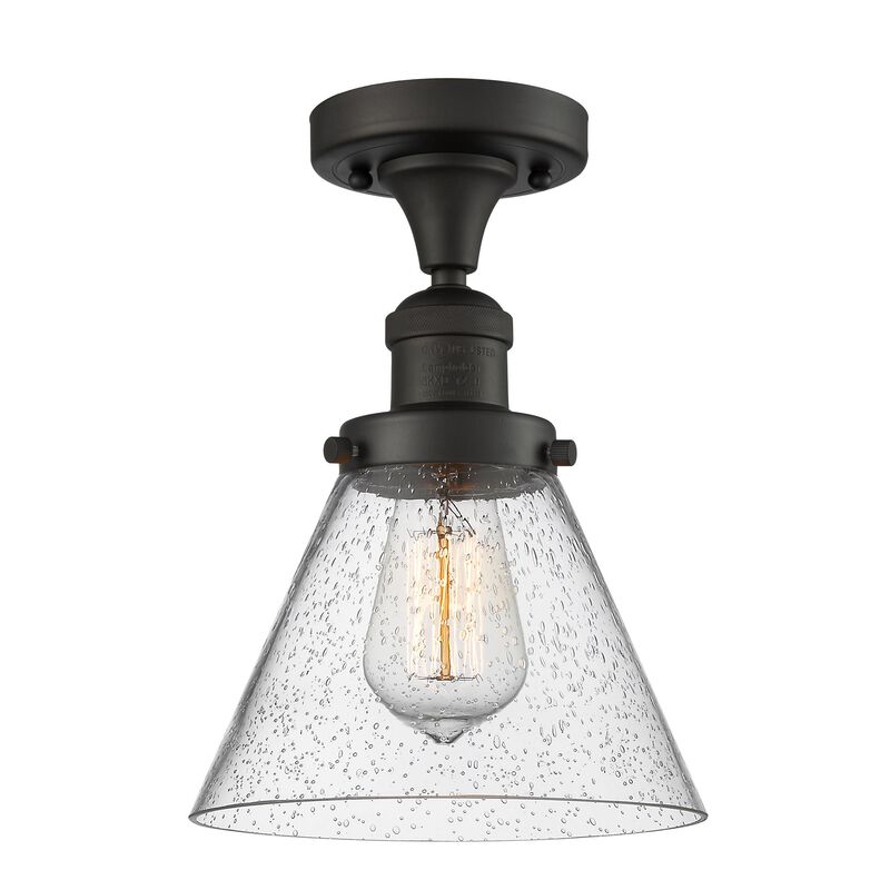 Bruno Marashlian Large Cone 7 Inch 1 Light Semi Flush Mount by Innovations Lighting