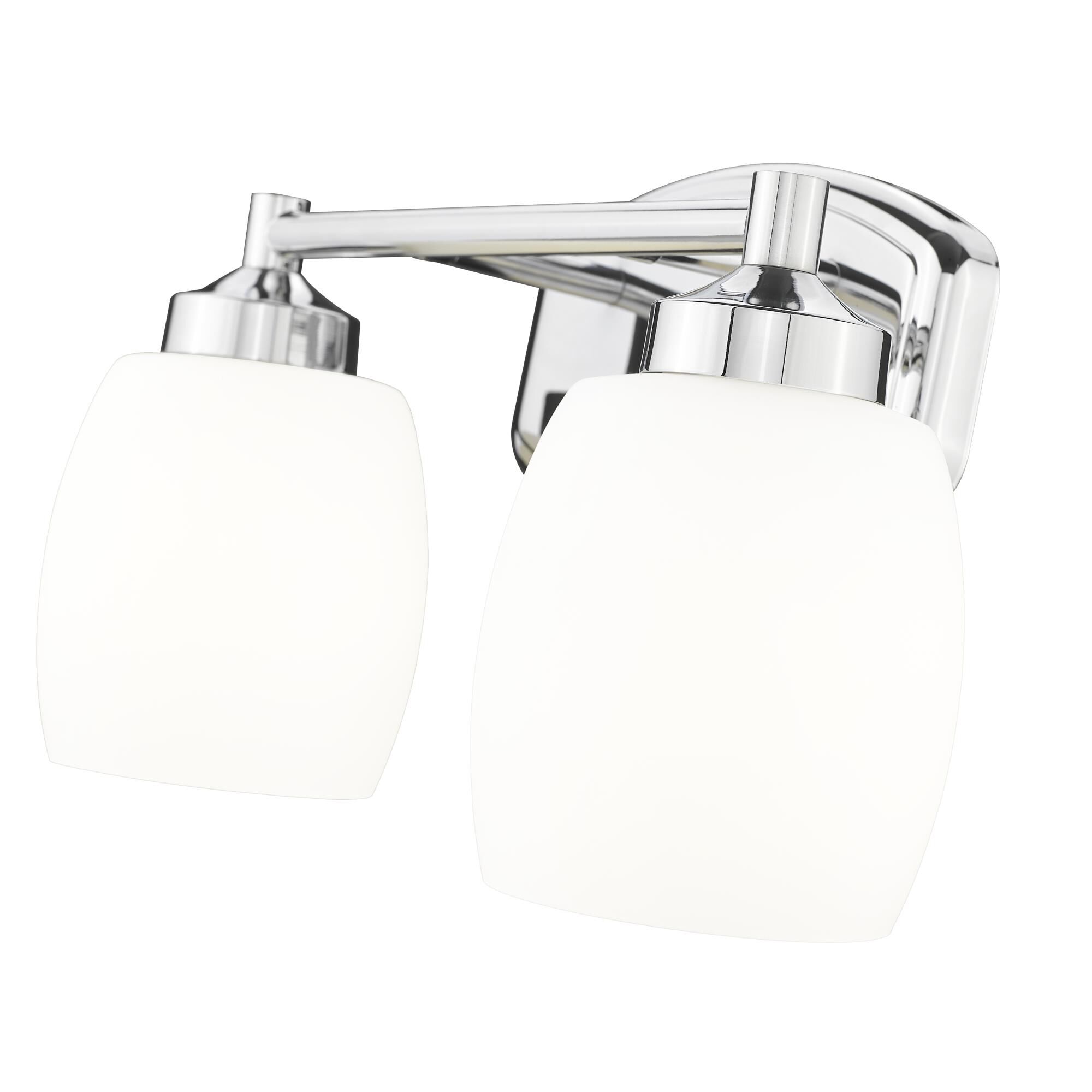 Shown in Chrome finish and Matte Opal glass and Matte Opal shade