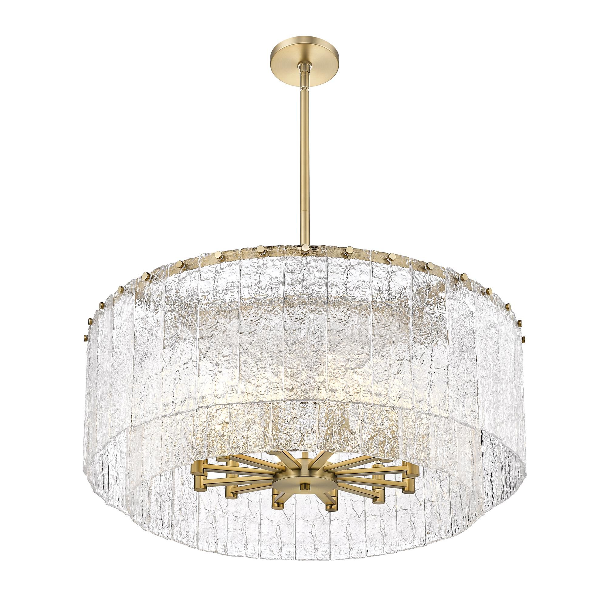 Shown in Modern Gold finish and Clear glass and Clear shade