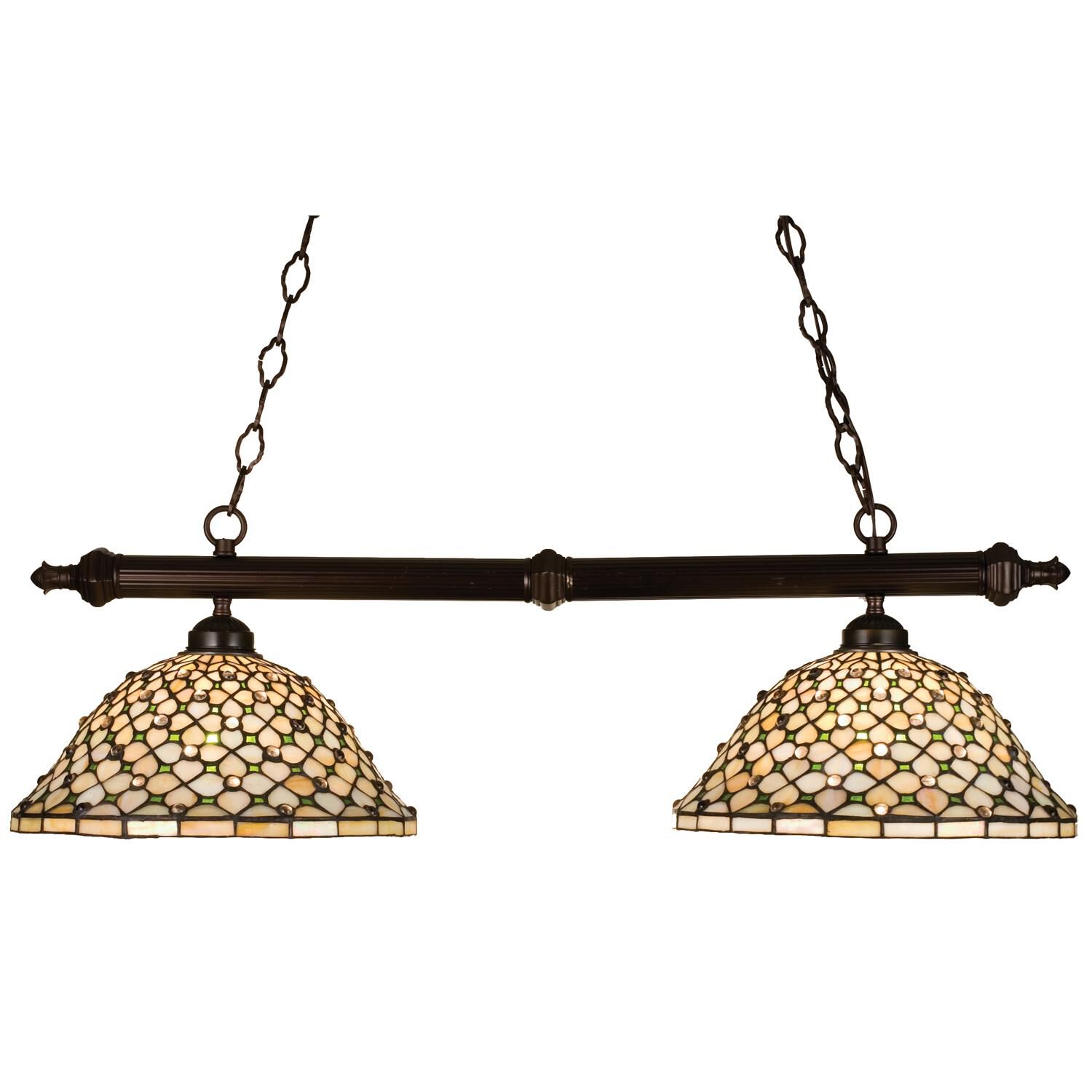 Diamond And Jewel 37 Inch 2 Light Linear Suspension Light by Meyda Lighting