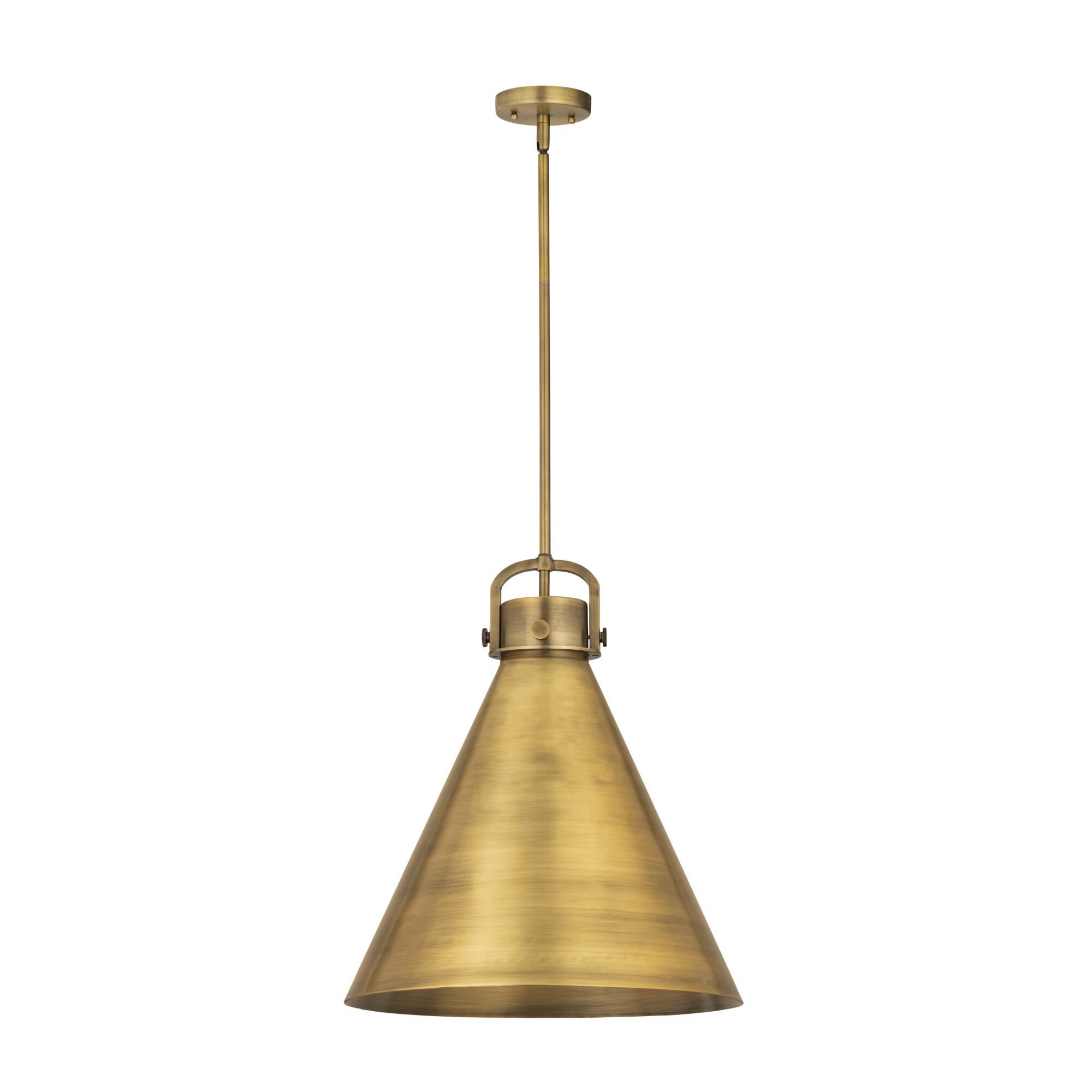 Shown in Brushed Brass finish and Brushed Brass shade