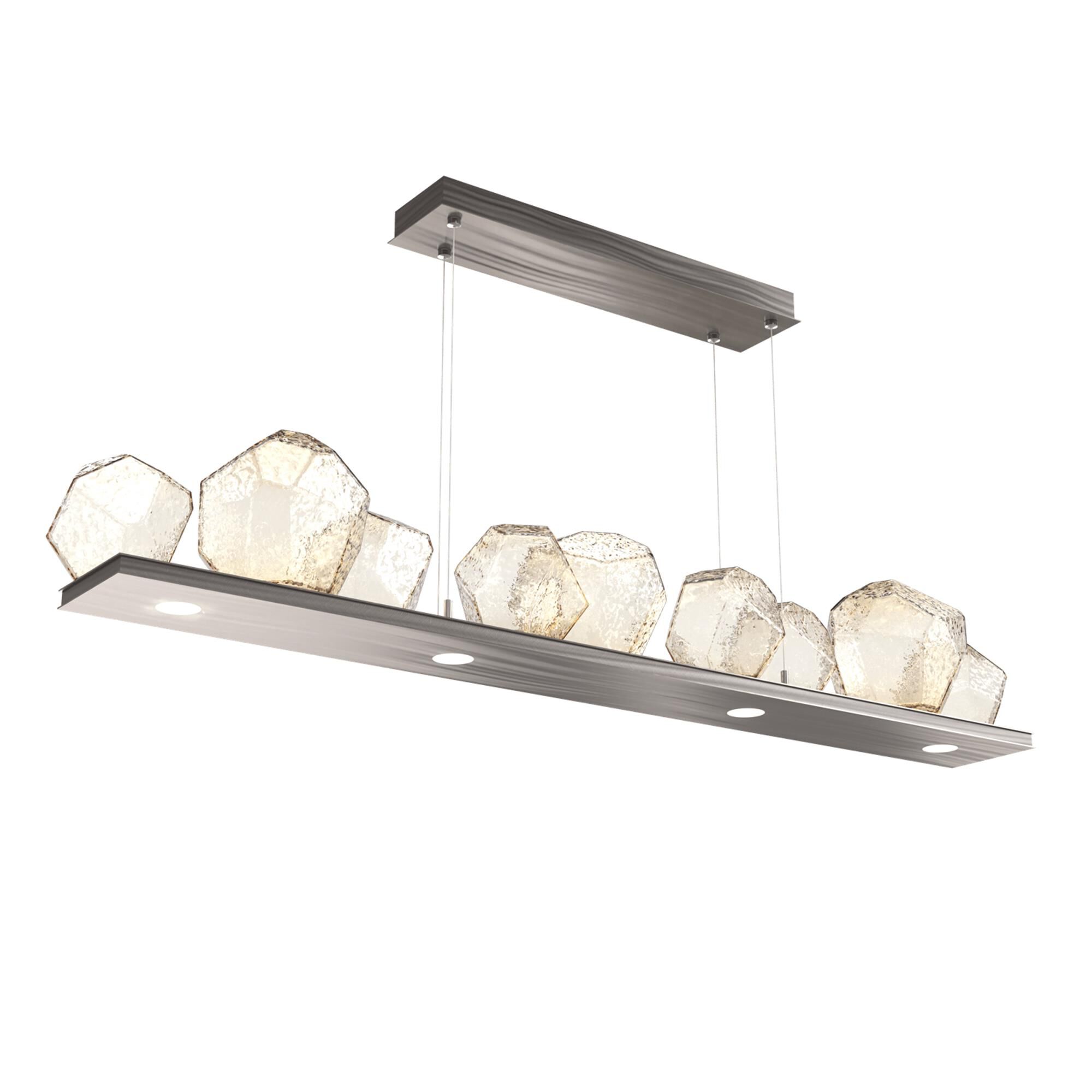 Shown in Gunmetal finish and Amber glass