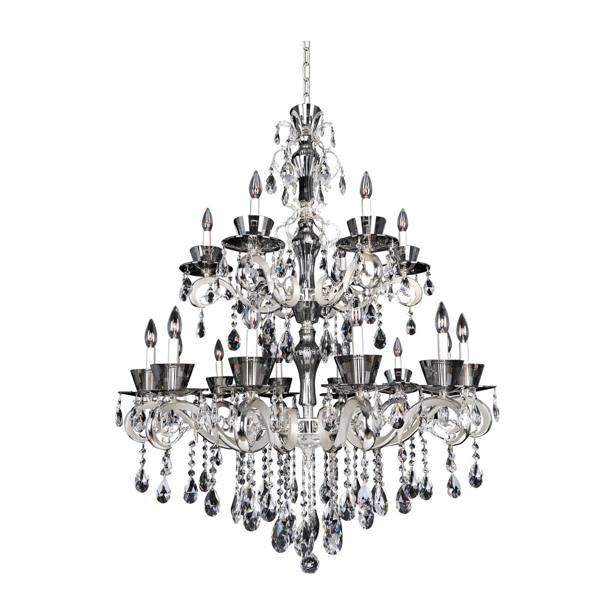 Shown in 2-Tone Silver finish and Firenze Clear crystal