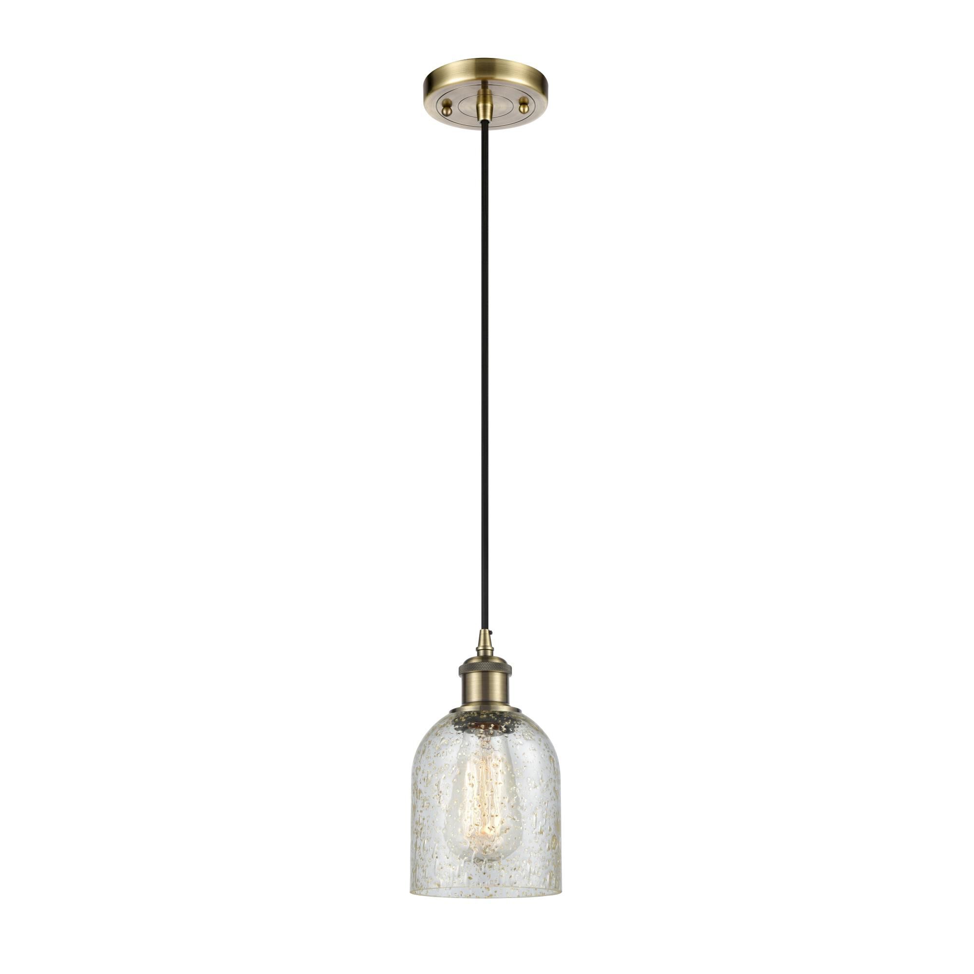 Shown in Antique Brass finish and Bell glass and Glass shade