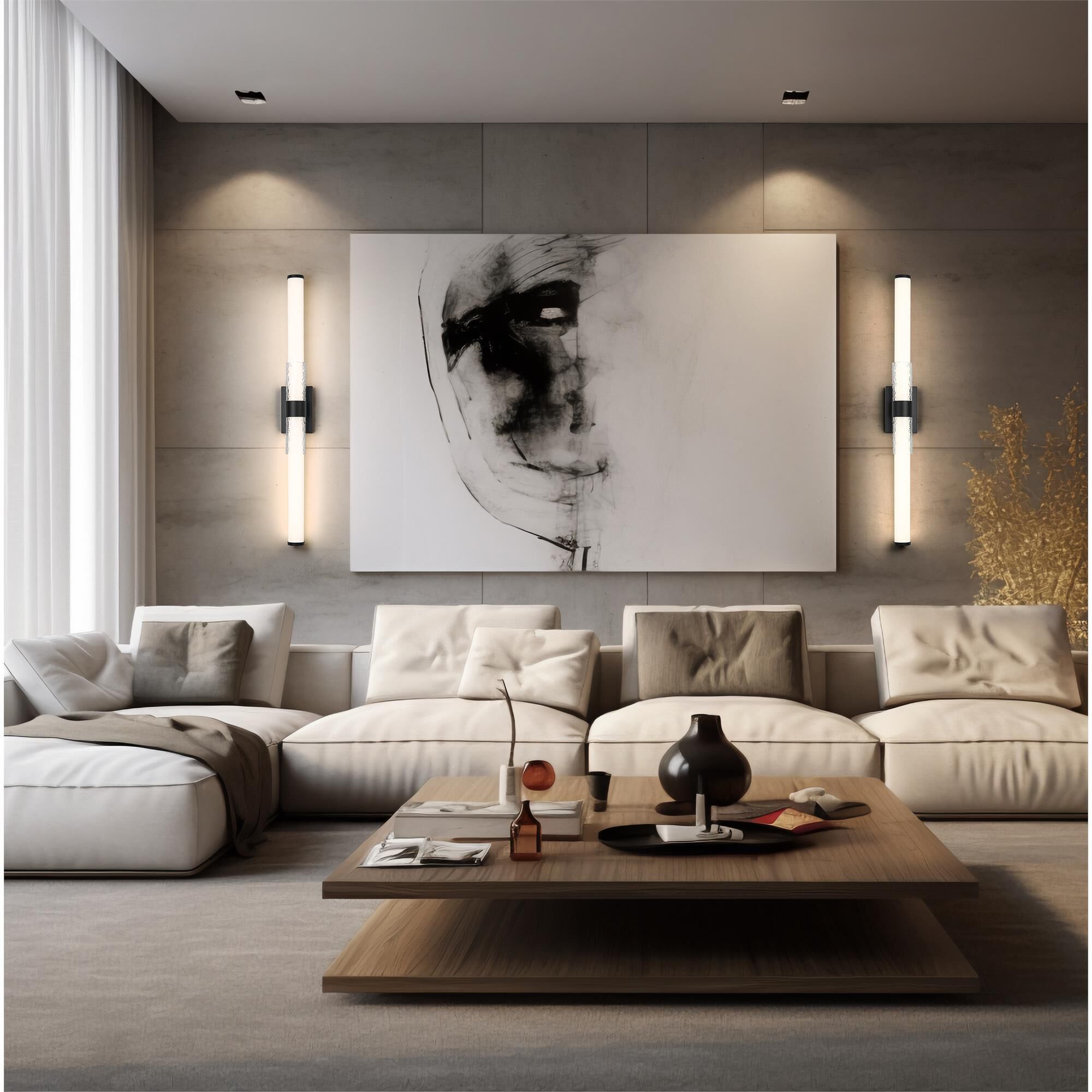 Shown in Matte Black finish and Matte Opal glass and Matte Opal shade