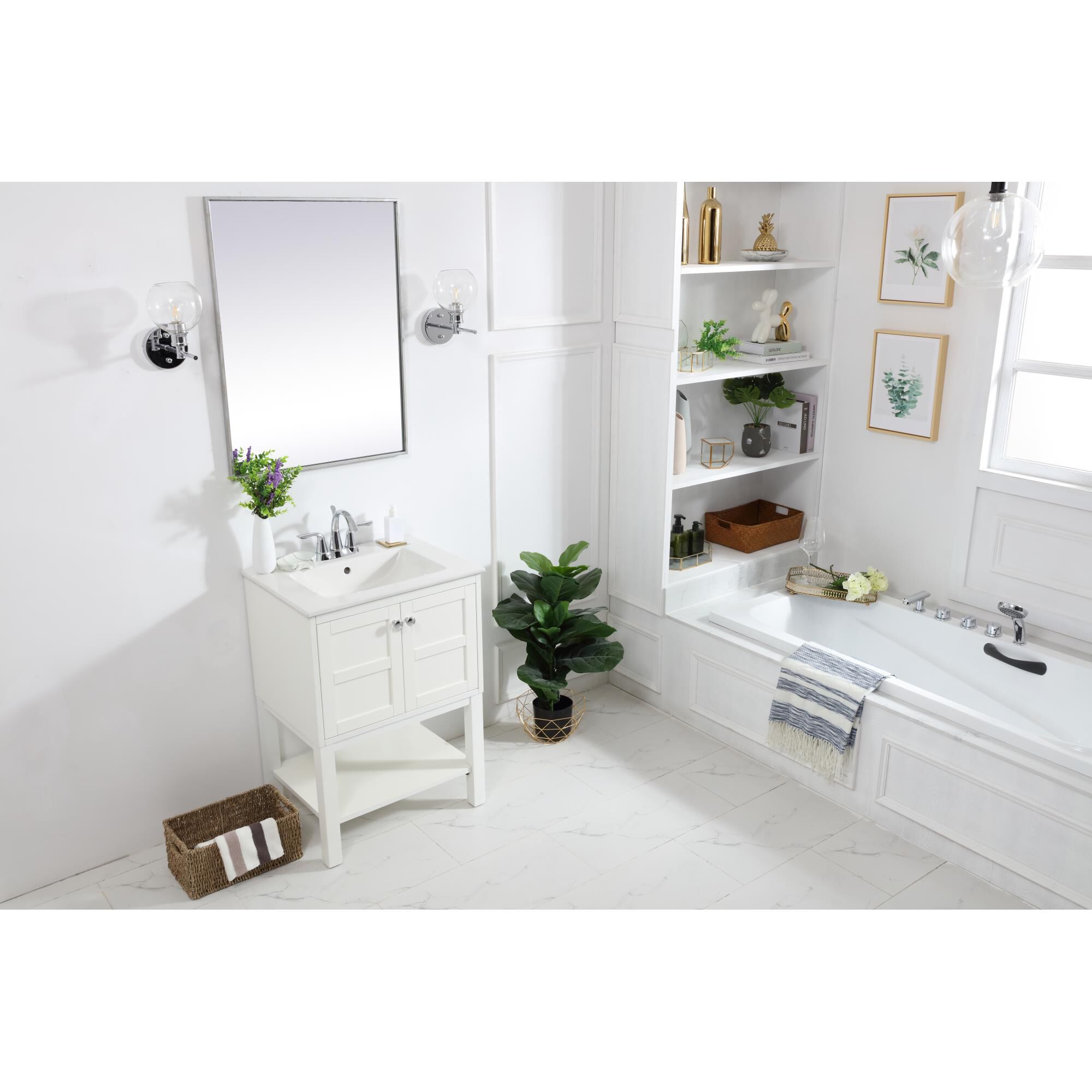 Shown in White finish