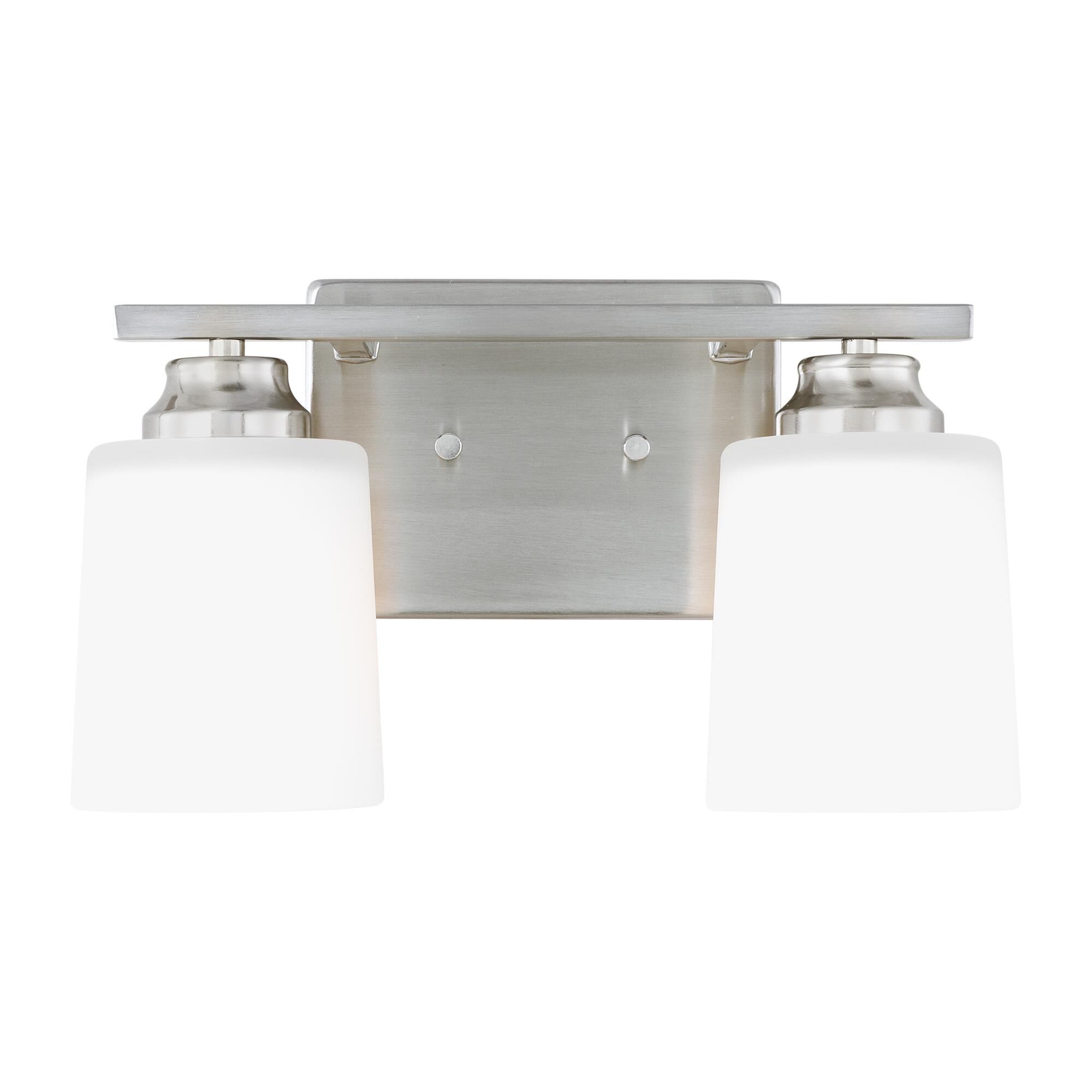 Shown in Brushed Nickel finish and Etched / White Inside Glass shade