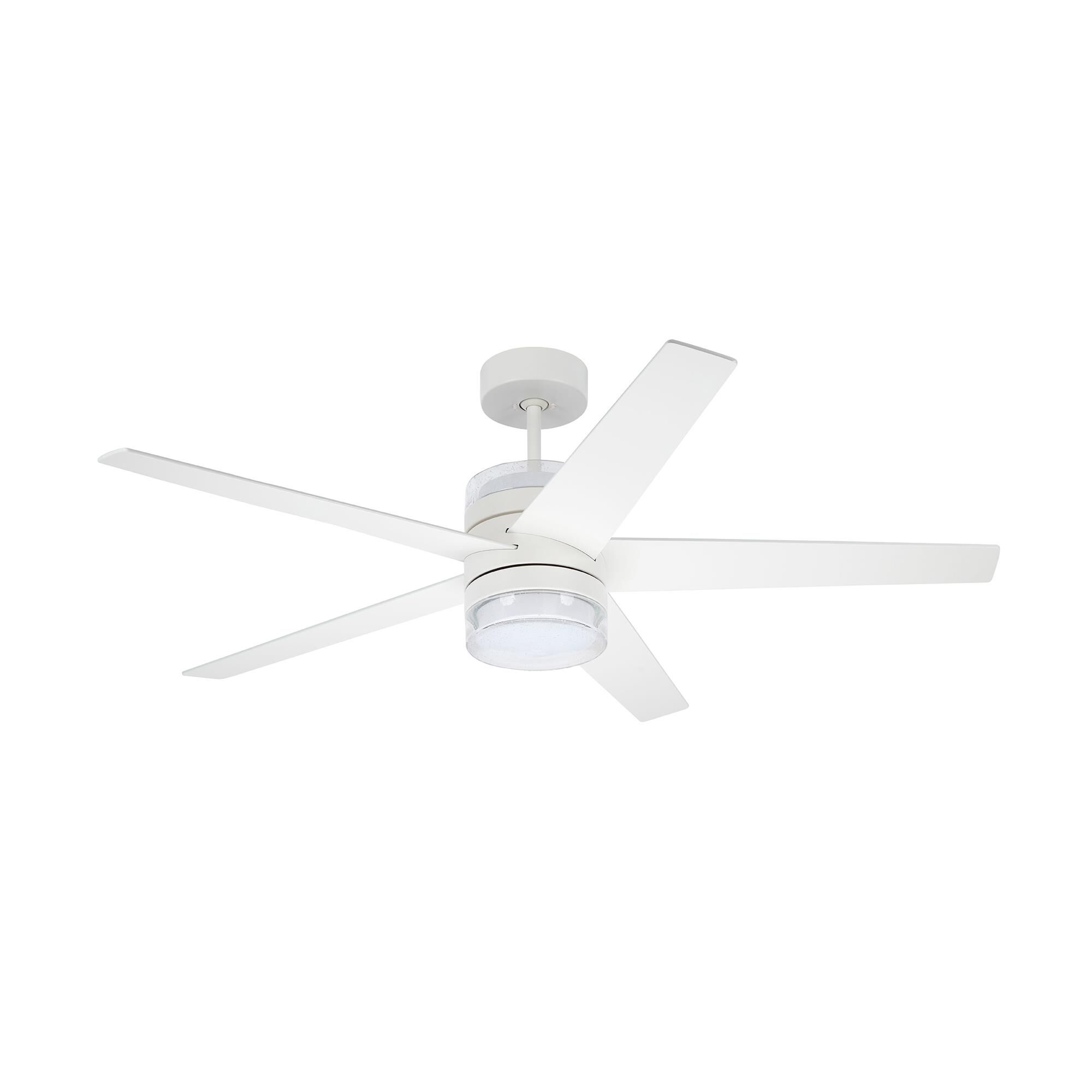 Shown in Satin White finish and Opal Matte glass