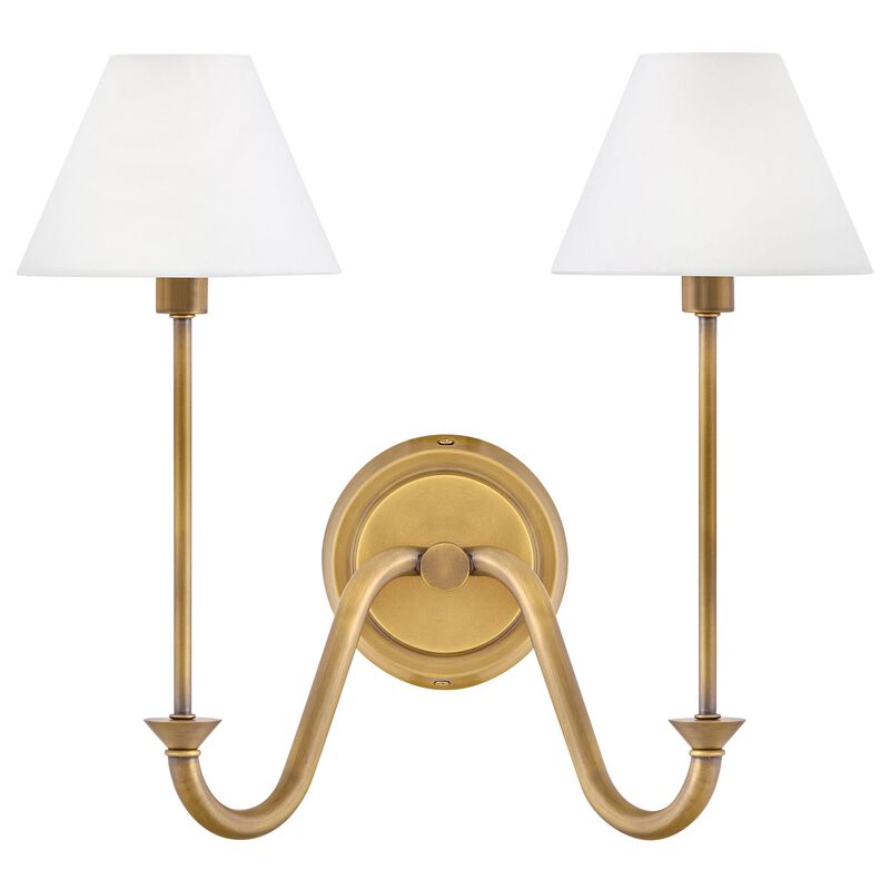 Greta 16 Inch Wide 2 Light Wall Sconce by Hinkley