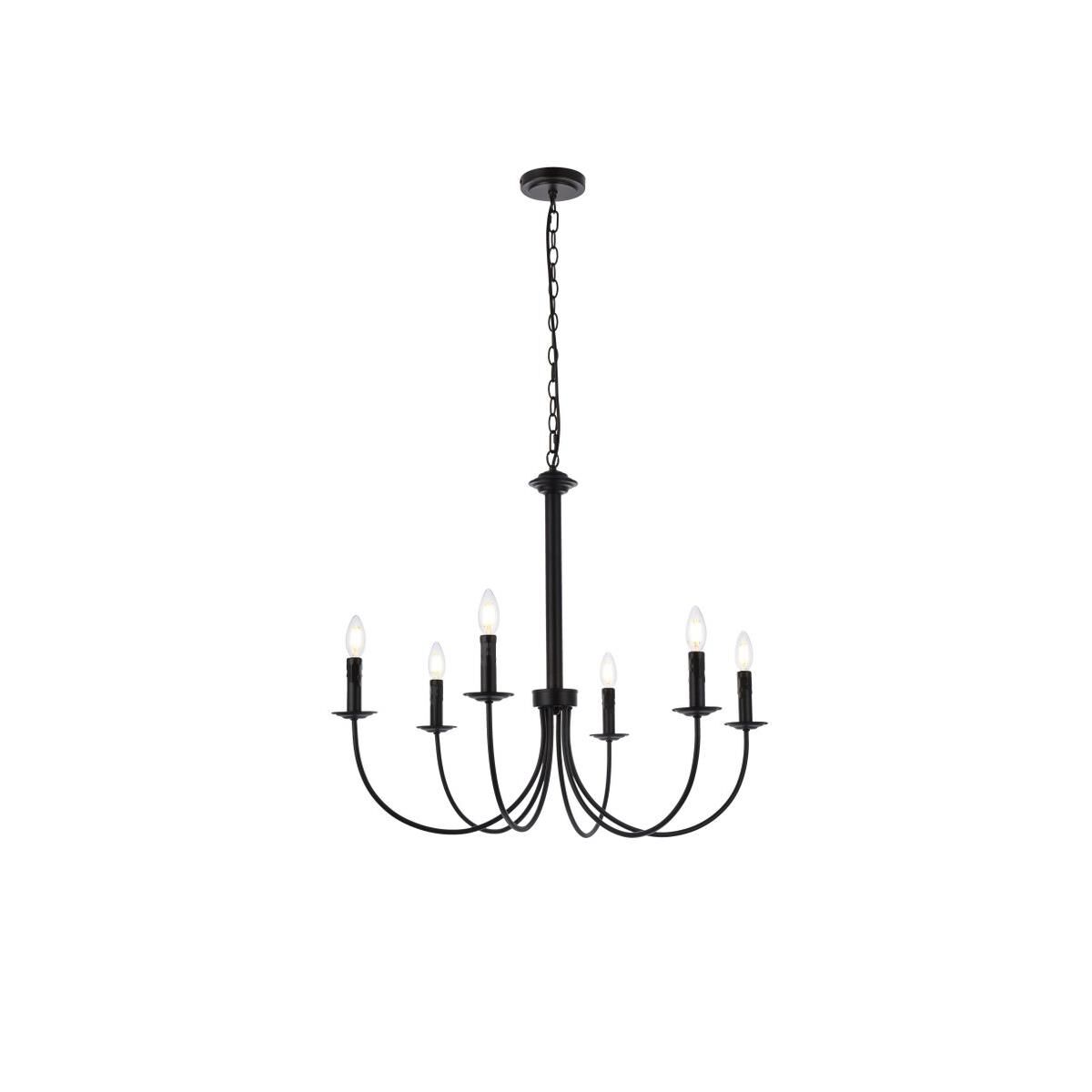 Brielle 32 Inch 6 Light Chandelier by Elegant Lighting