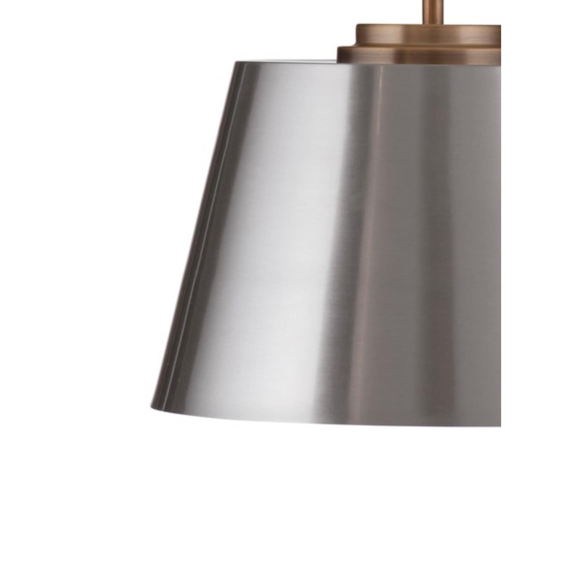 Shown in Brushed Steel - Brass finish