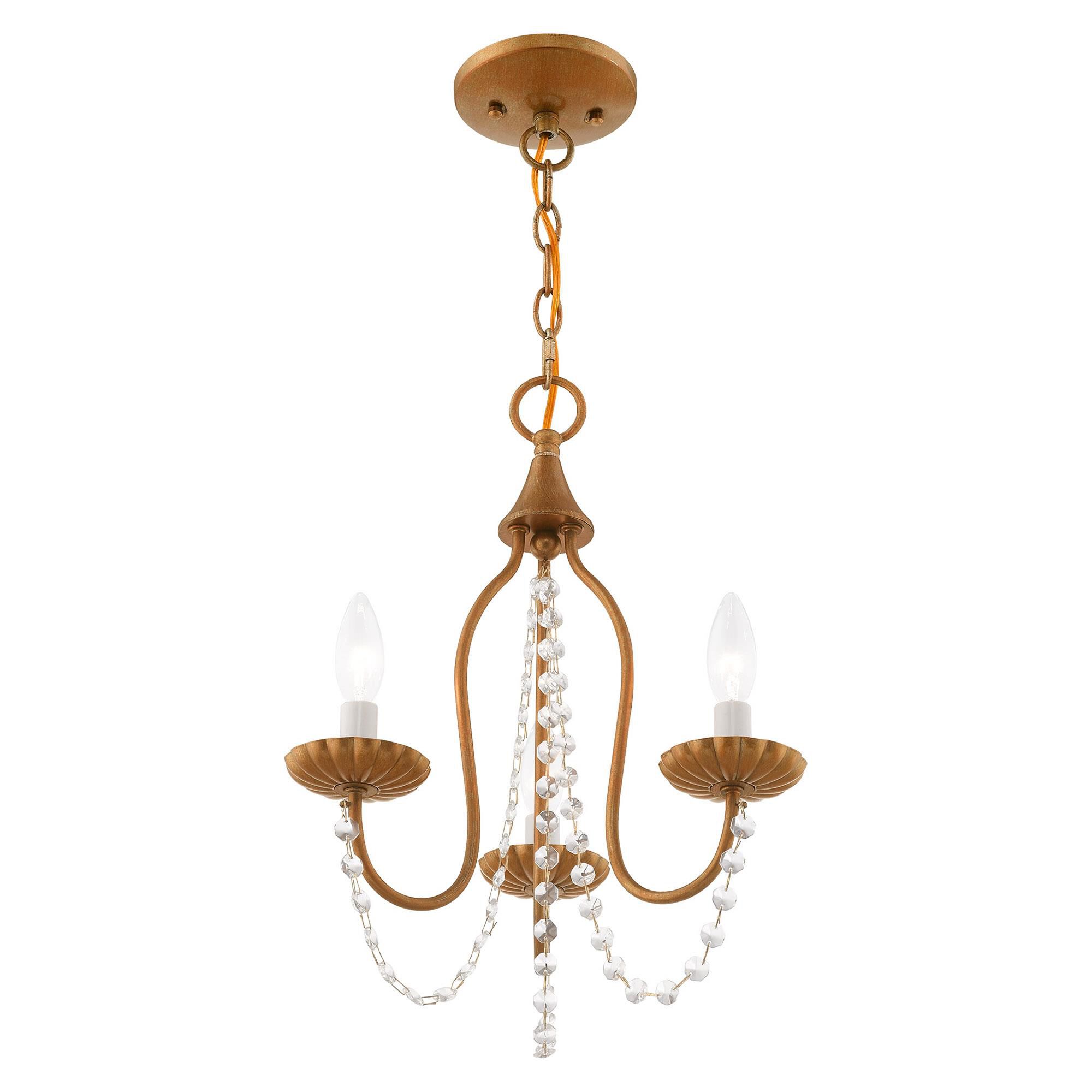 Alessia 13 Inch 3 Light Mini Chandelier by Livex Lighting