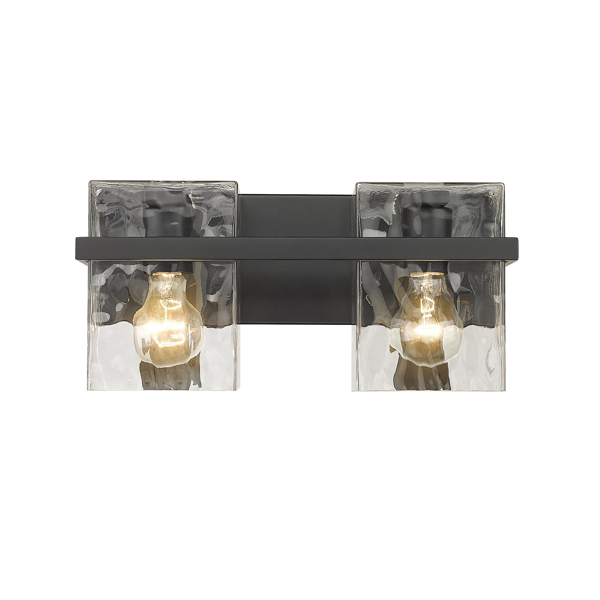 Shown in Matte Black finish and Glass shade