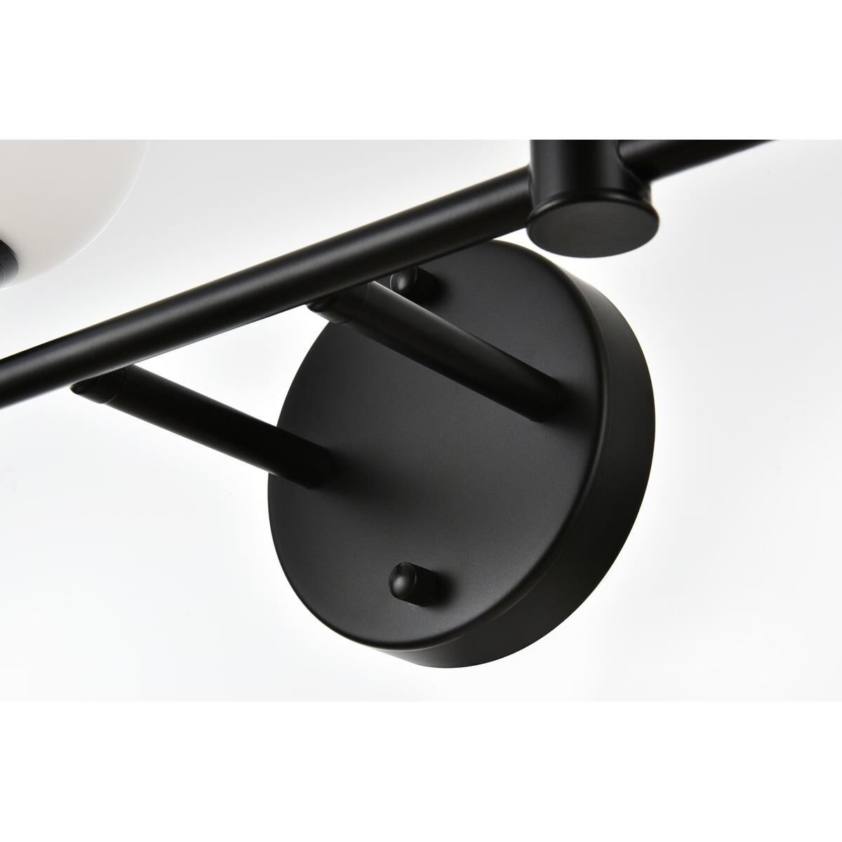 Shown in Black  finish and Frosted White glass