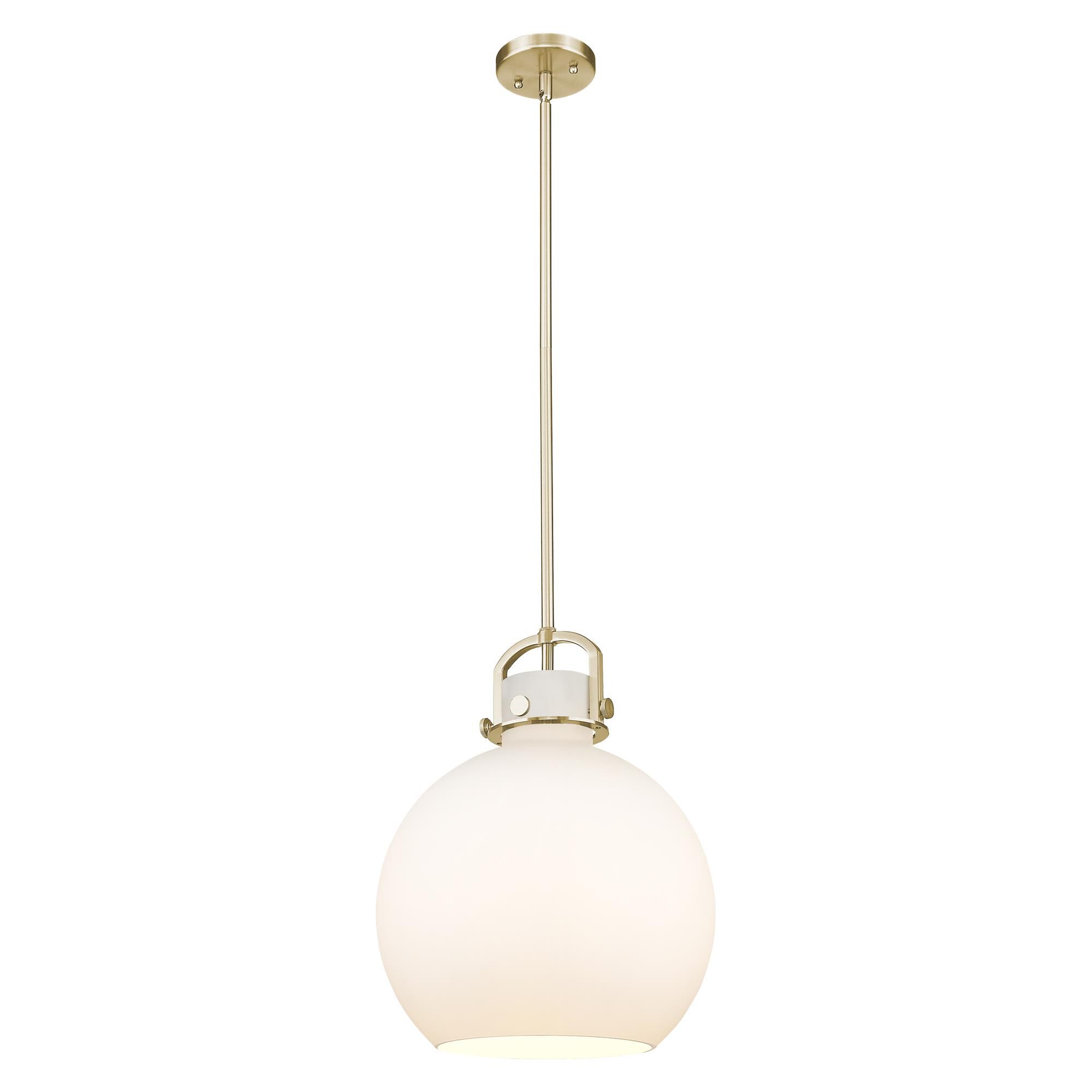 Shown in Champagne Bronze finish and White shade