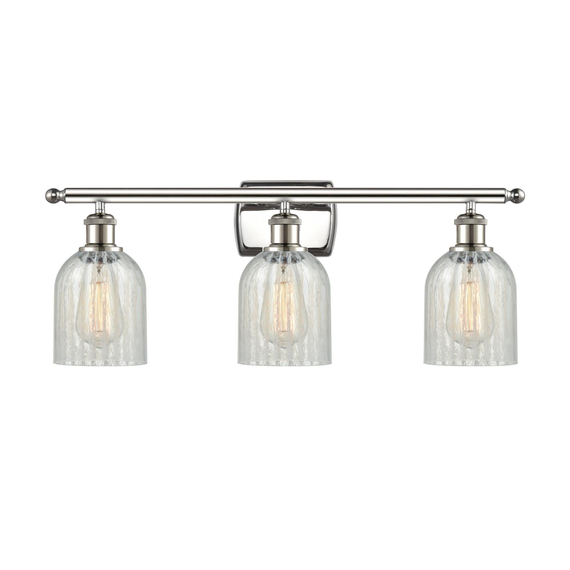 Shown in Polished Nickel finish and Bell glass and Glass shade