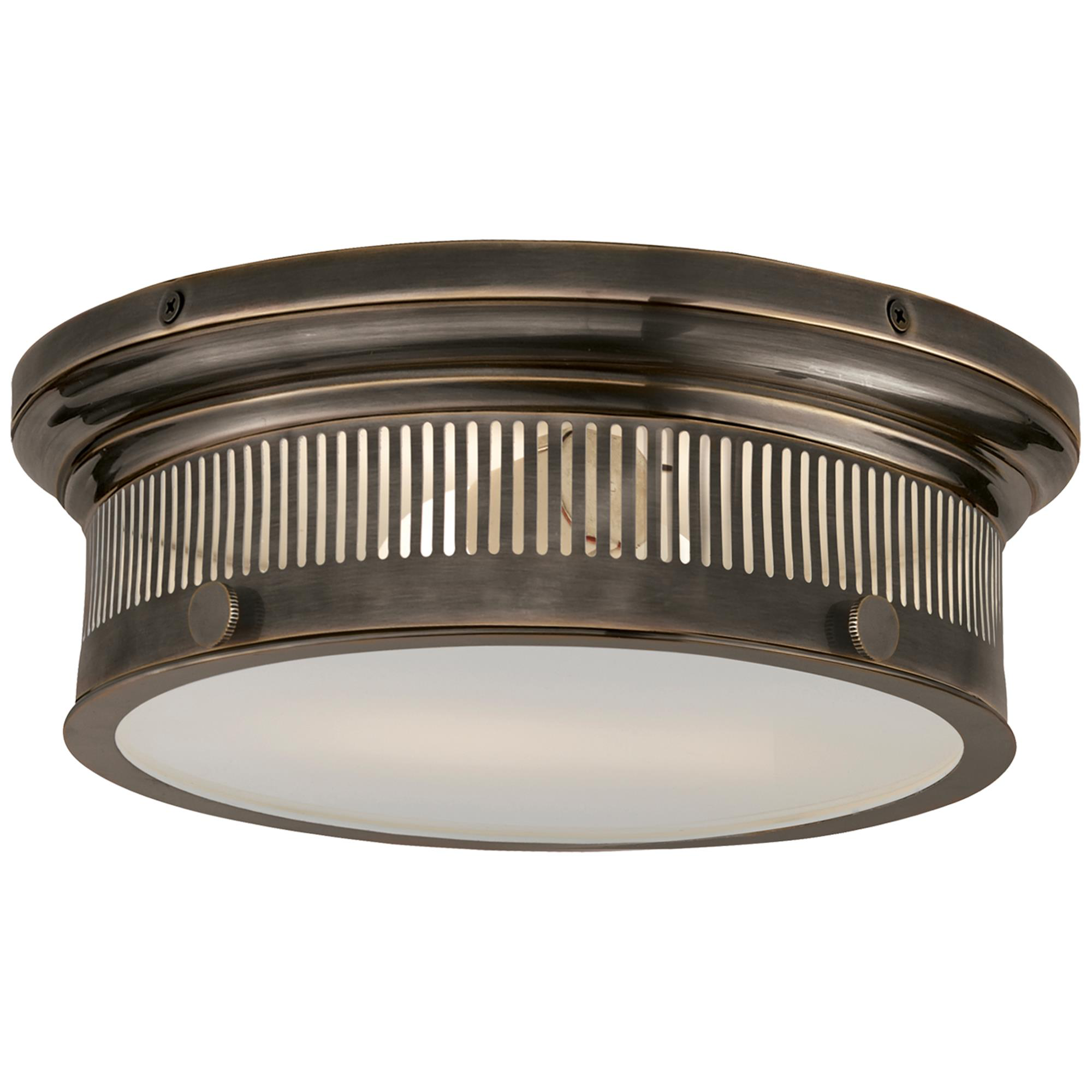 Shown in Bronze finish and White glass