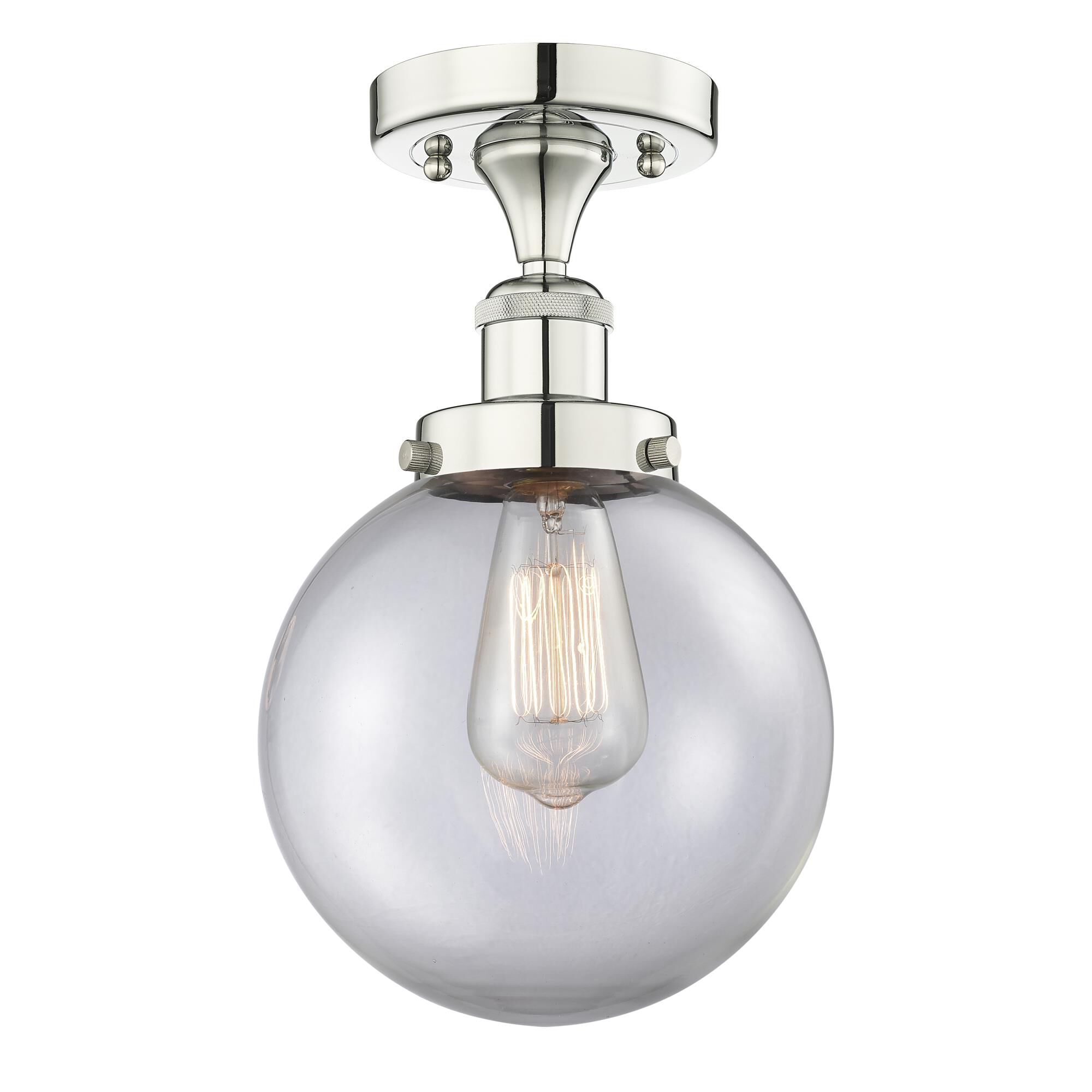 Shown in Polished Nickel finish and Clear glass